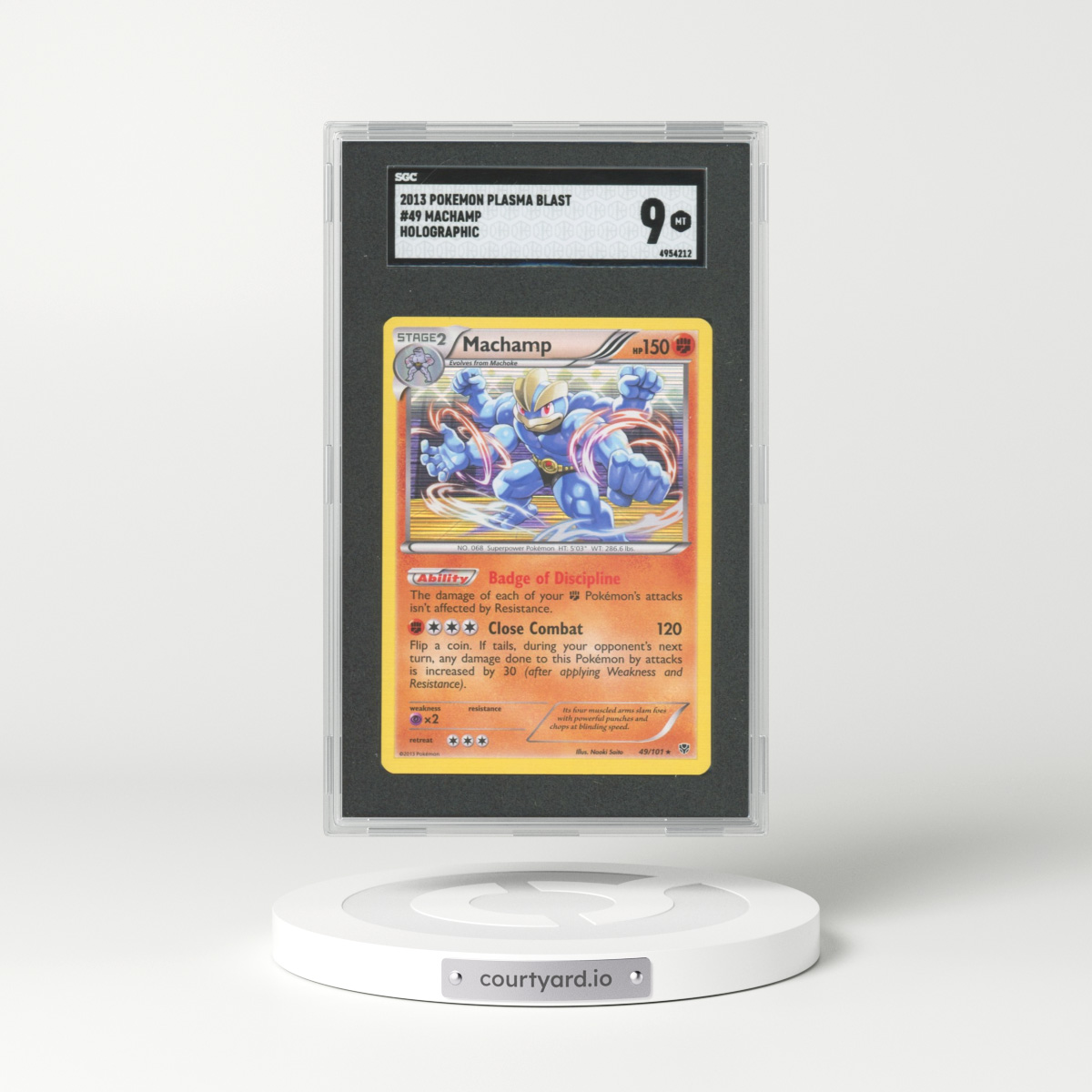 2013 Plasma Blast #49 Machamp - Holo (SGC 9 MINT)