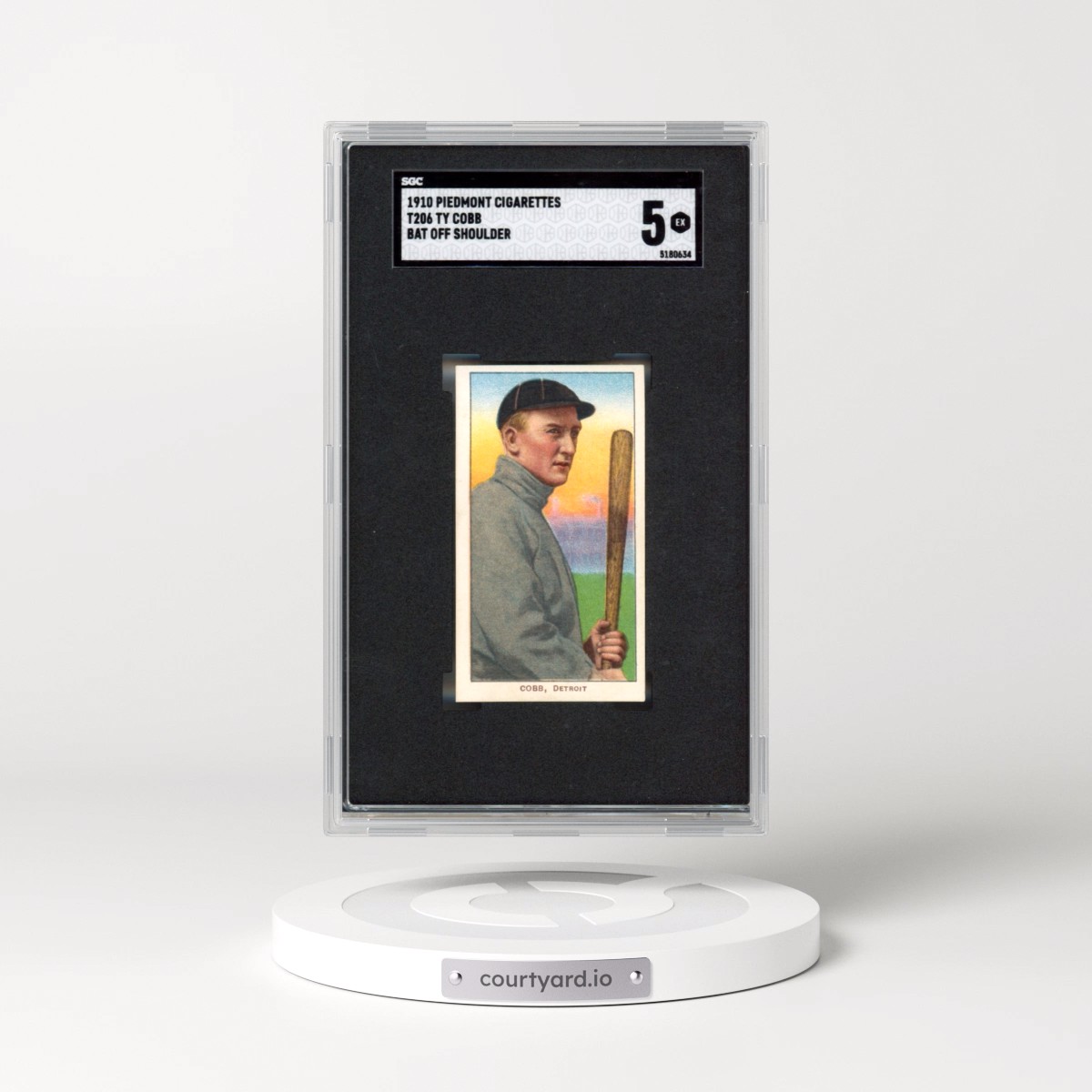 1910 Piedmont Cigarettes (T206) Cobb, Ty - Bat Off Shoulder (SGC 5 EX)