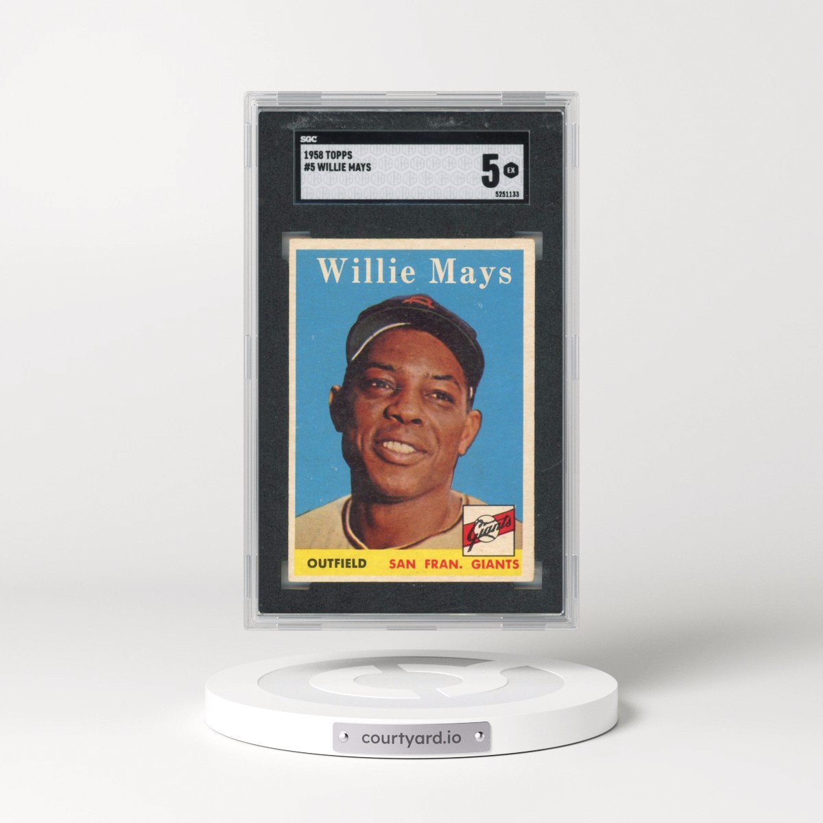 1958 Topps #5 Willie Mays (SGC 5 EX)