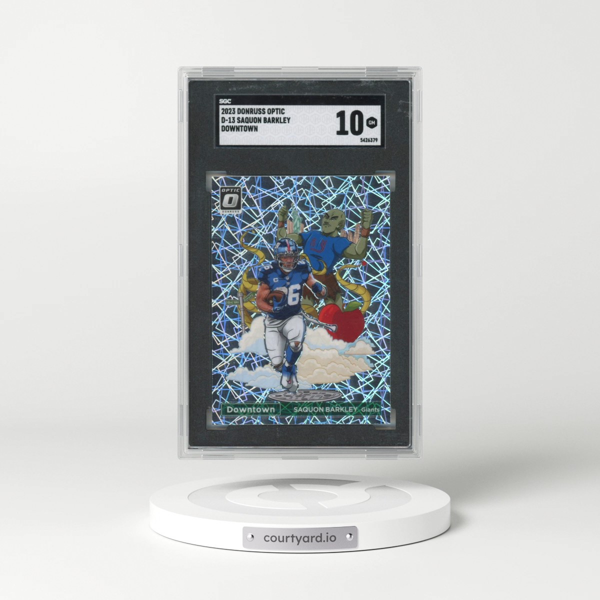 2023 Donruss Optic #D-13 Saquon Barkley - Downtown (SGC 10 GEM MINT)