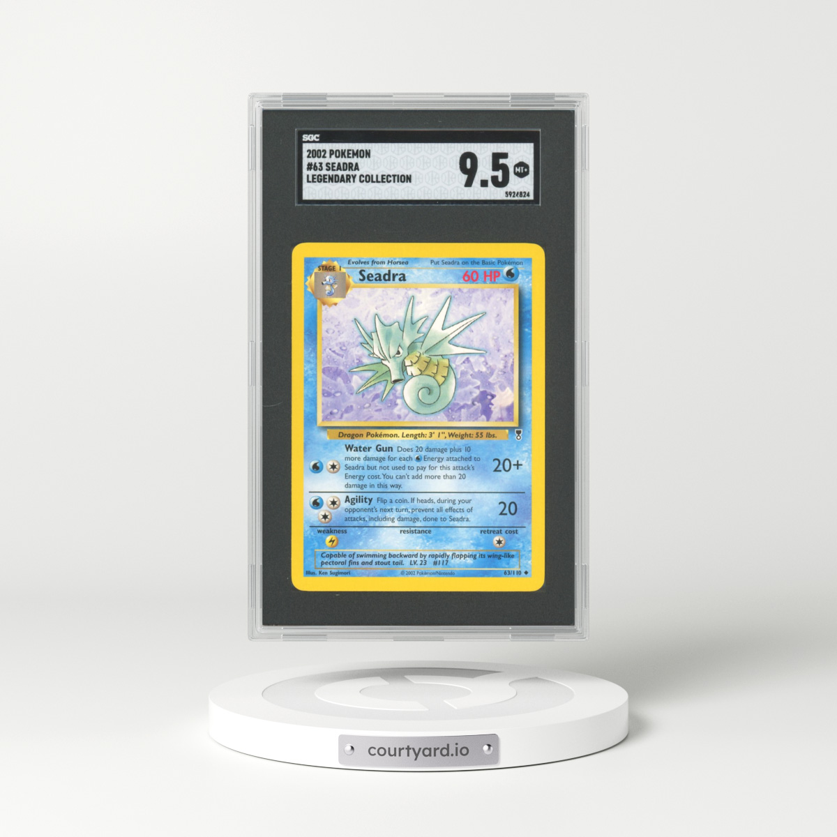 2002 Legendary Collection #63 Seadra (SGC 9.5 MINT+)