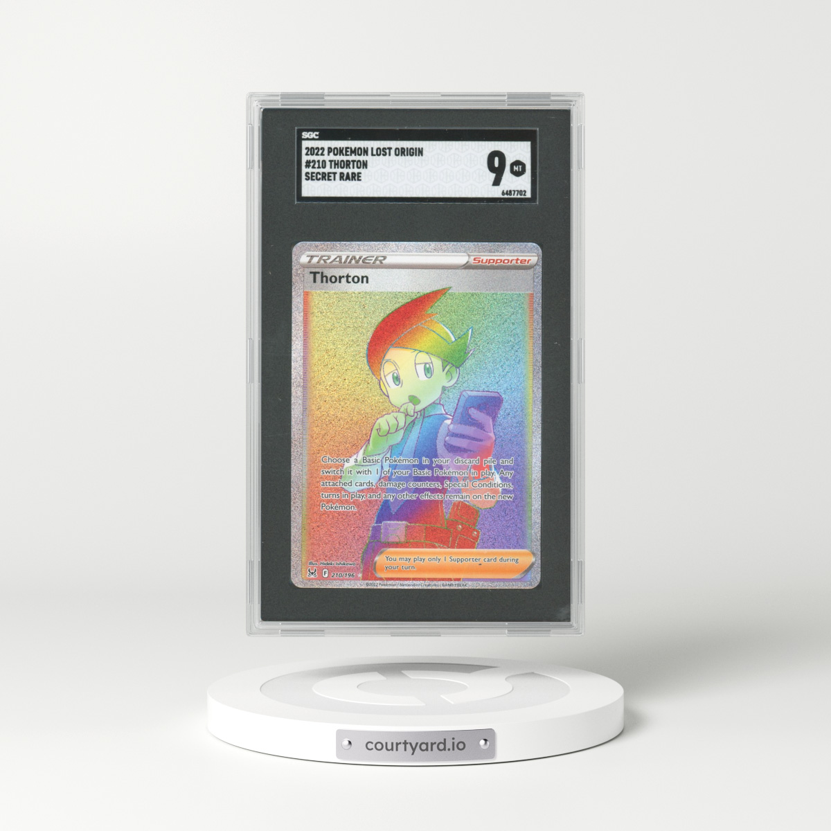 2022 Lost Origin #210 Thorton - Full Art Holo (SGC 9 MINT)