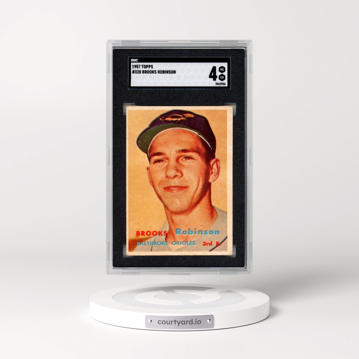 1957 Topps #328 Brooks Robinson (SGC 4 VG-EX)