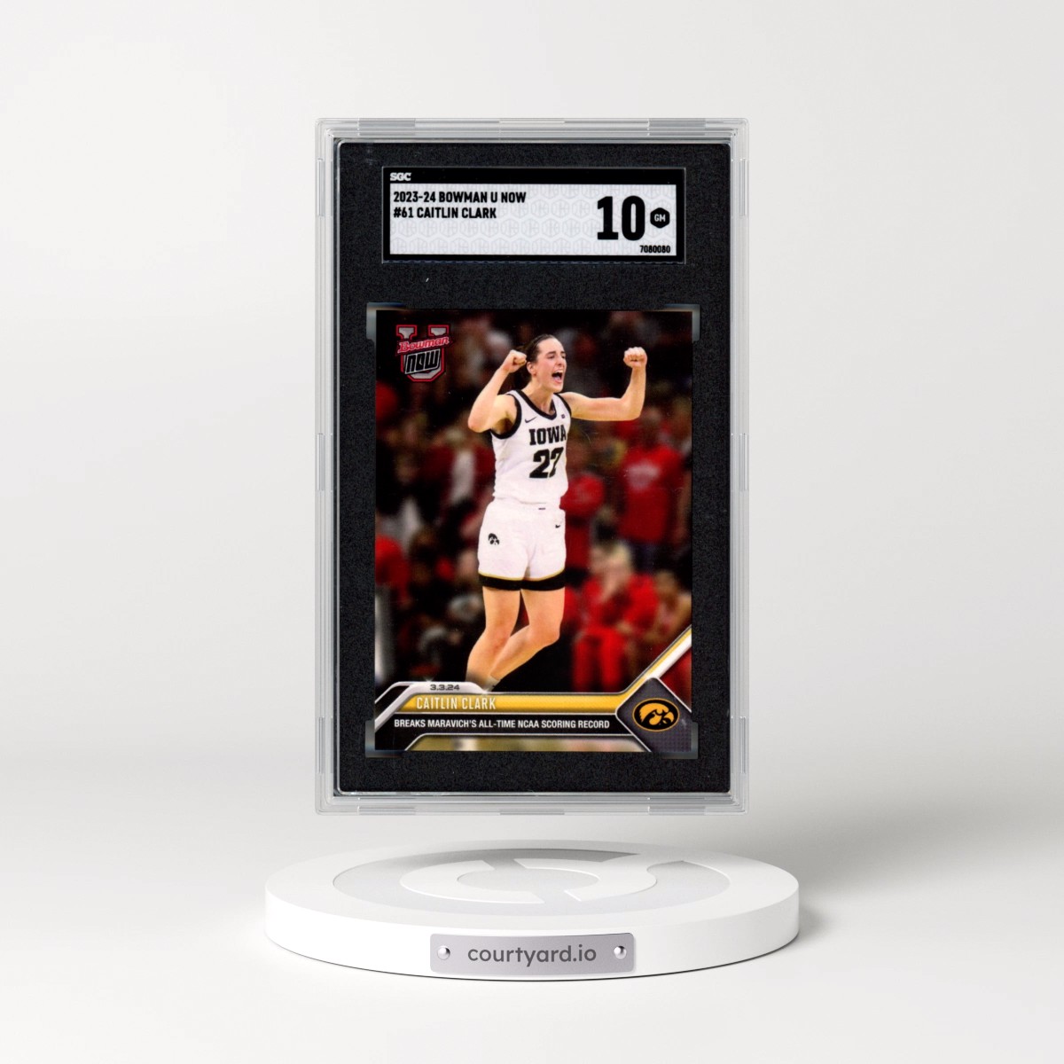 2023 Bowman U Now #61 Caitlin Clark (SGC 10 GEM MINT)