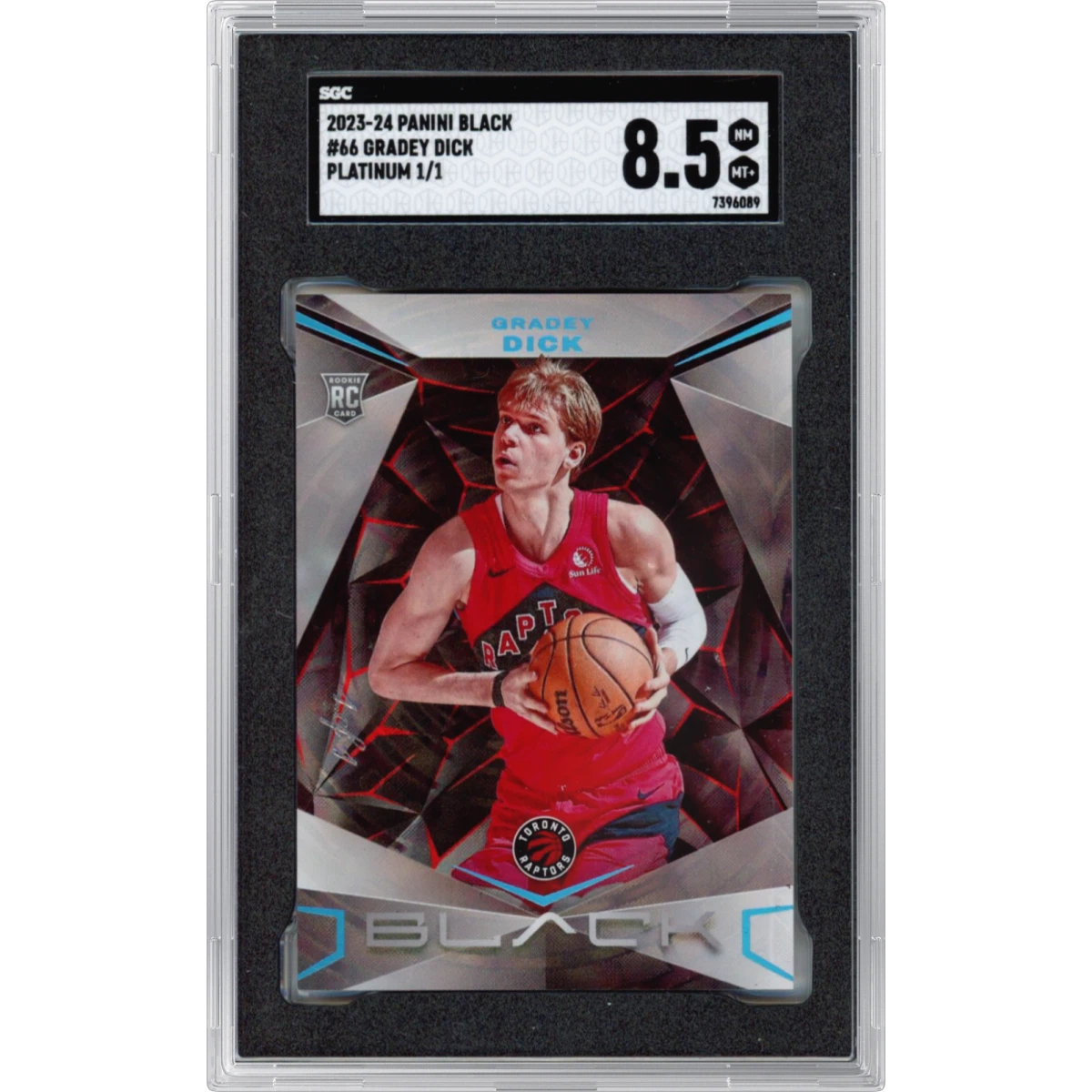 2023 Panini Black #66 Gradey Dick - Platinum 1/1 (SGC 8.5 NM-MT+)