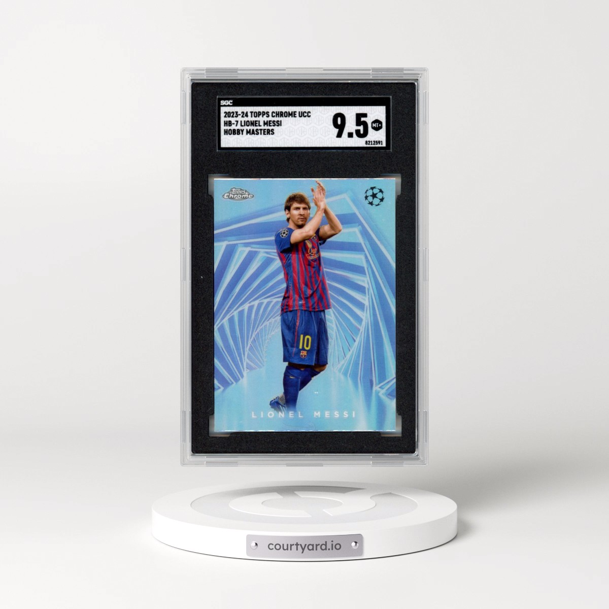 2023 Topps Chrome Ucc #HB-7 Lionel Messi - Hobby Masters (SGC 9.5 MINT+)