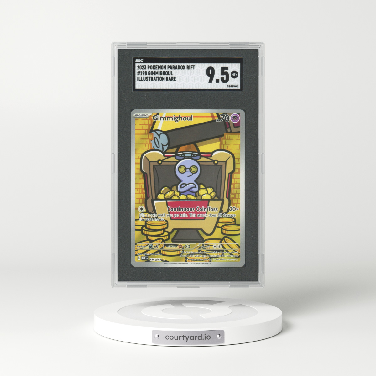 2023 Paradox Rift #198 Gimmighoul - Full Art Holo (SGC 9.5 MINT+)