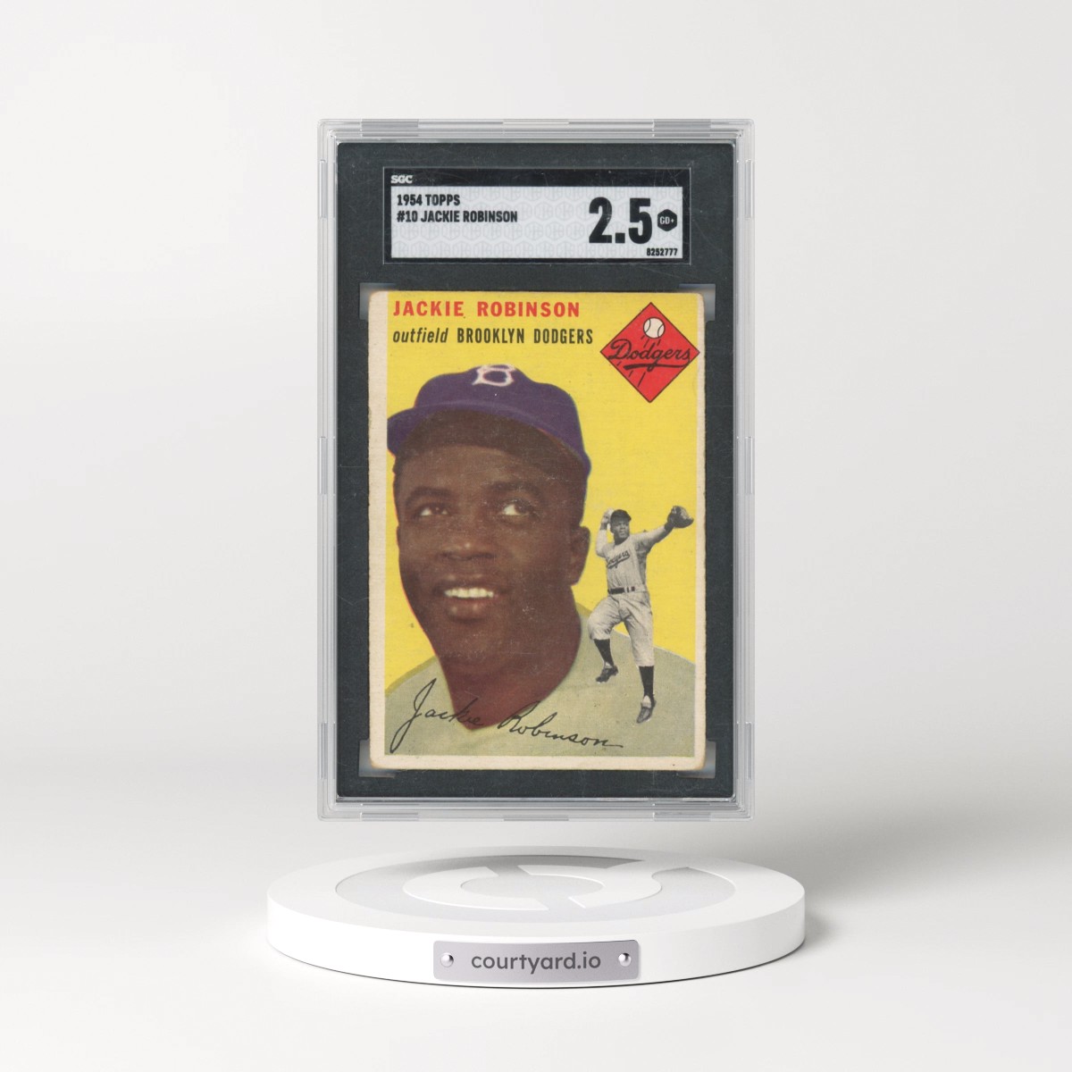 1954 Topps #10 Jackie Robinson (SGC 2.5 GOOD+)