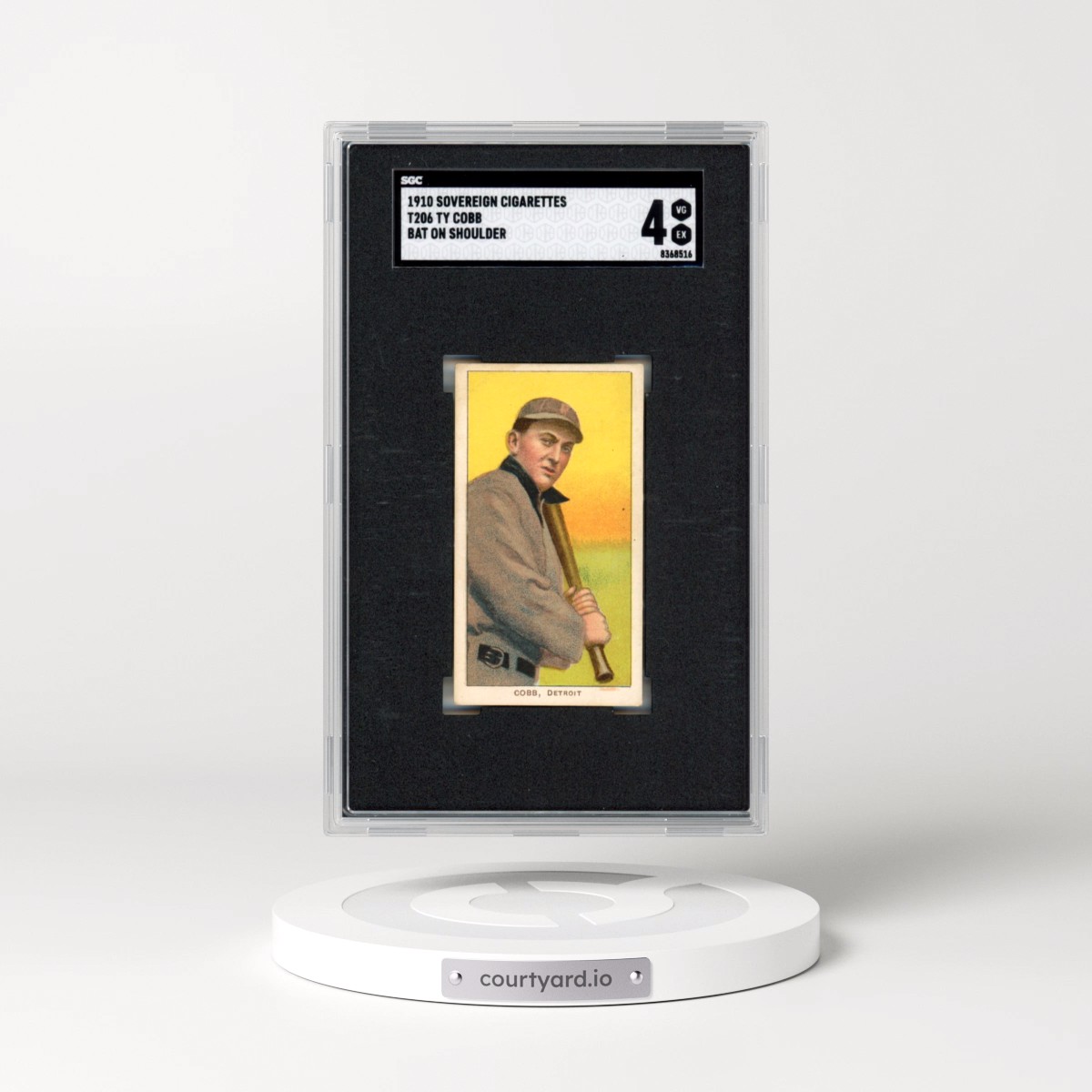 1910 Sovereign Cigarettes (T206) Cobb, Ty - Bat On Shoulder (SGC 4 VG-EX)
