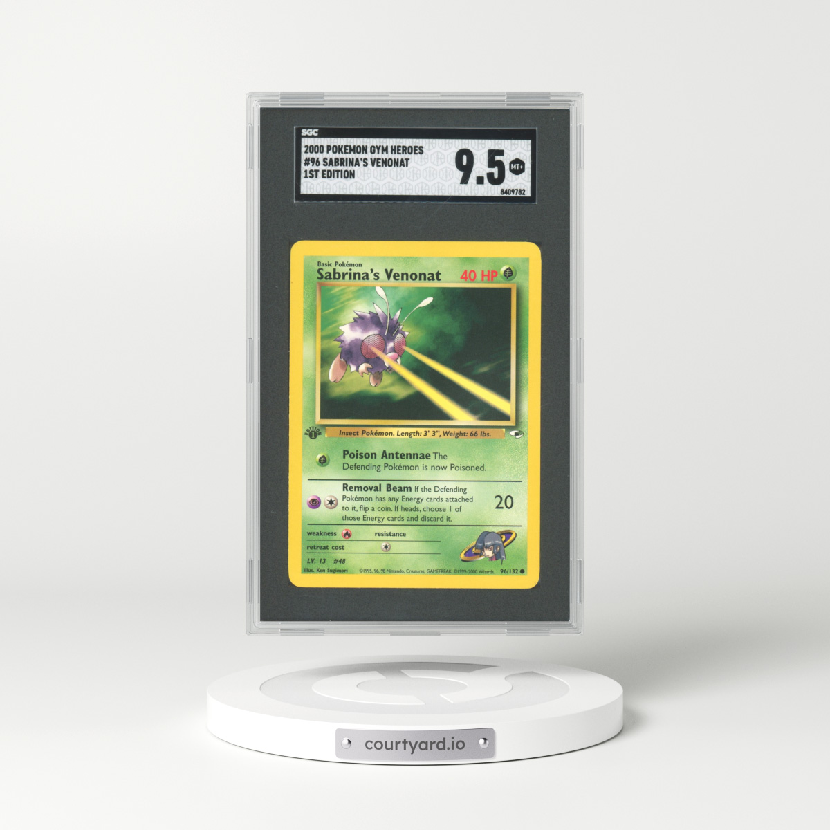 2000 Gym Heroes #96 Sabrina's Venonat - 1st Edition (SGC 9.5 MINT+)