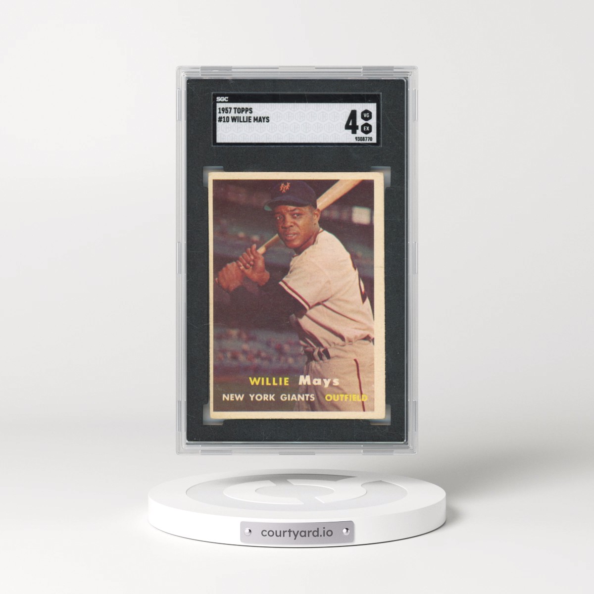 1957 Topps #10 Willie Mays (SGC 4 VG-EX)