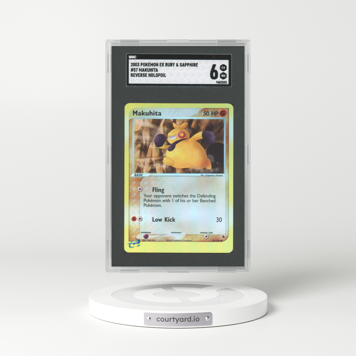 2003 EX Ruby & Sapphire #57 Makuhita - Holo (SGC 6 EX-NM)