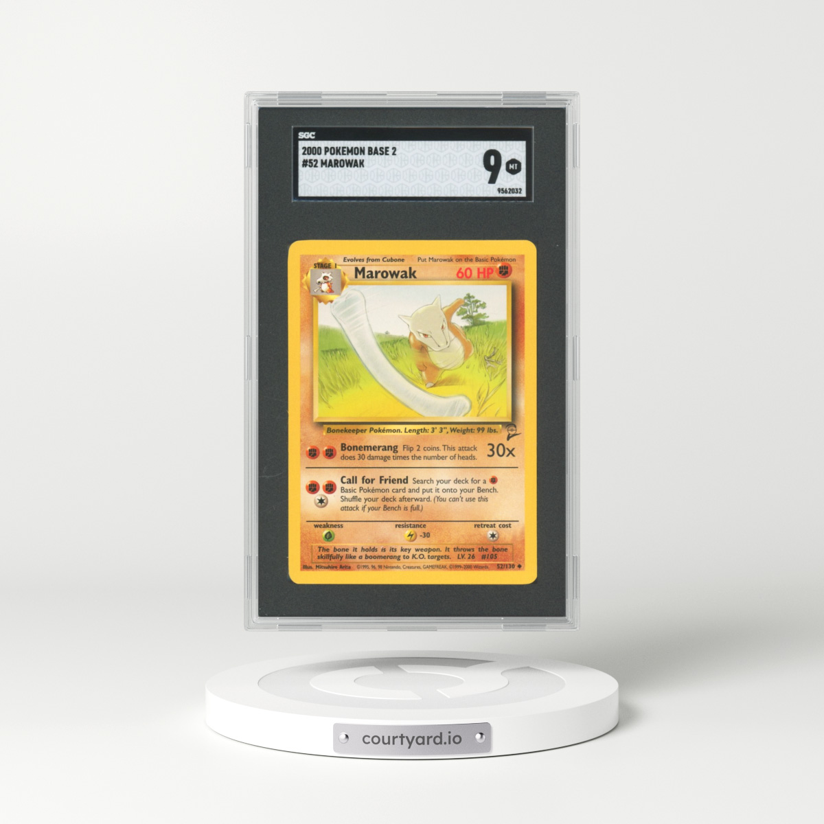 2000 Base Set 2 #52 Marowak (SGC 9 MINT)