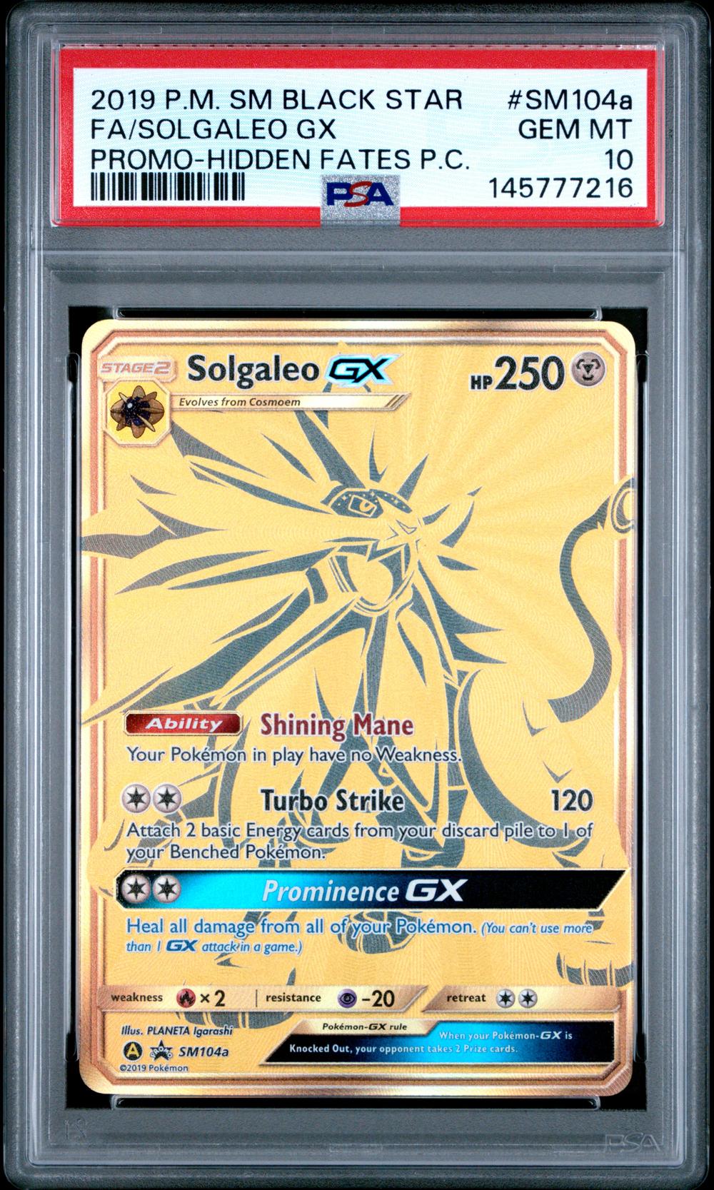 solgaleo gx gold pokemon card eBay Auction Item 355938141957 TCG Cards 2019 SM Black Star Promo and marvel as brand Pokemon - Solgaleo GX -