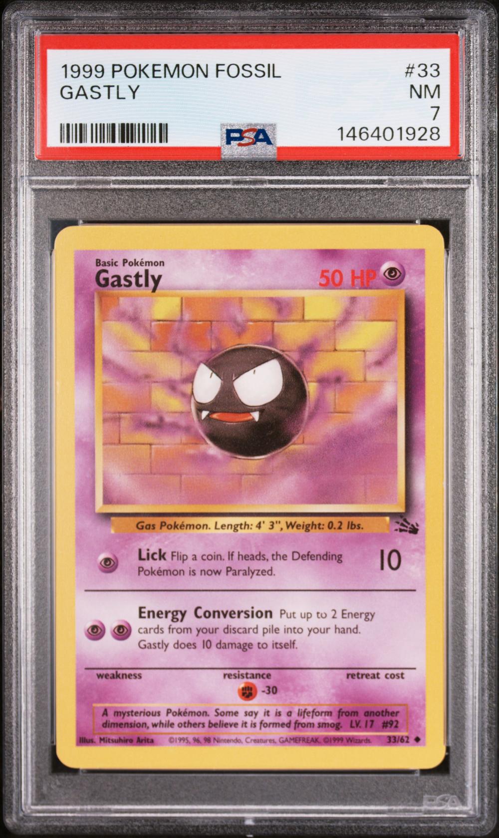 1999 gastly pokemon card 50/102 Original Pokmon Tcg,1999,tcg Base Set 1st Edition Type 1999 Pokemon Gastly Base Set