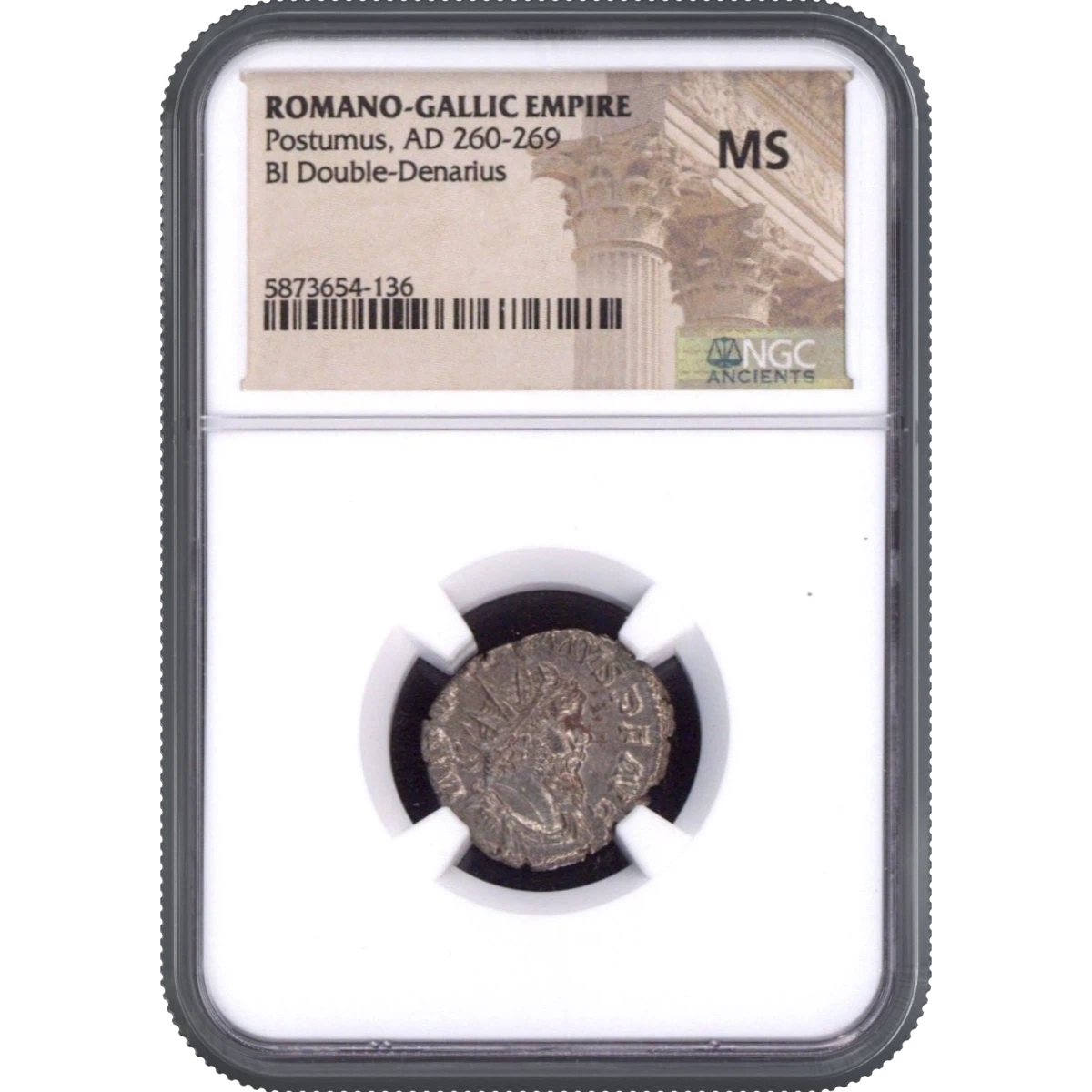 Postumus, AD 260-269 ROMANO-GALLIC EMPIRE BI Double-Denarius NGC MS