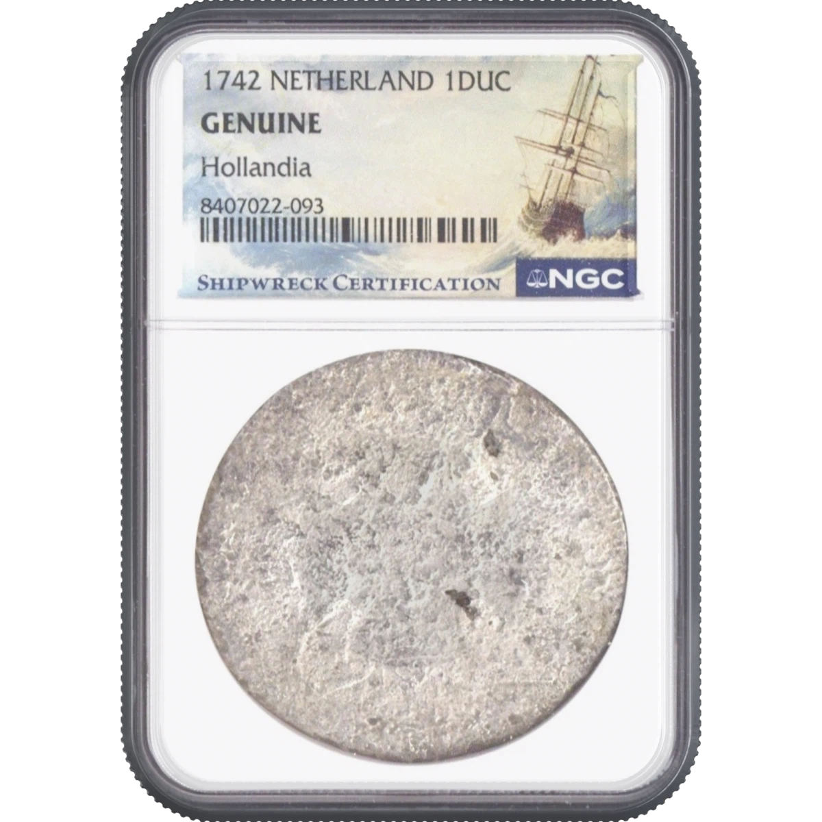 1742 NETHERLAND 1DUC Hollandia NGC GENUINE