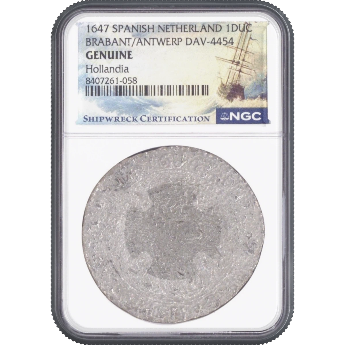 1647 SPANISH NETHERLAND 1DUC BRABANT/ANTWERP DAV-4454 Hollandia NGC GENUINE
