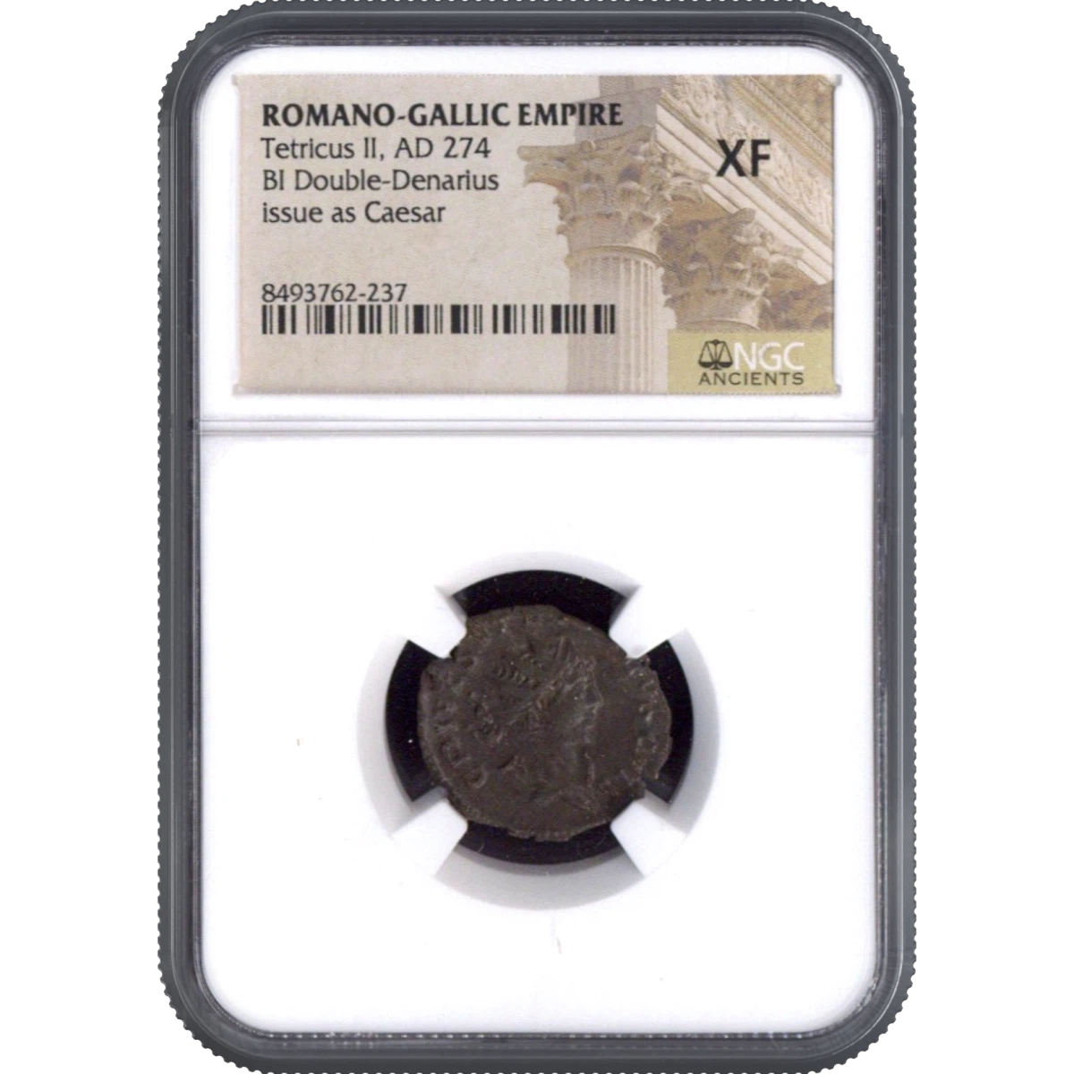 Tetricus II, AD 274 ROMANO-GALLIC EMPIRE BI Double-Denarius NGC XF