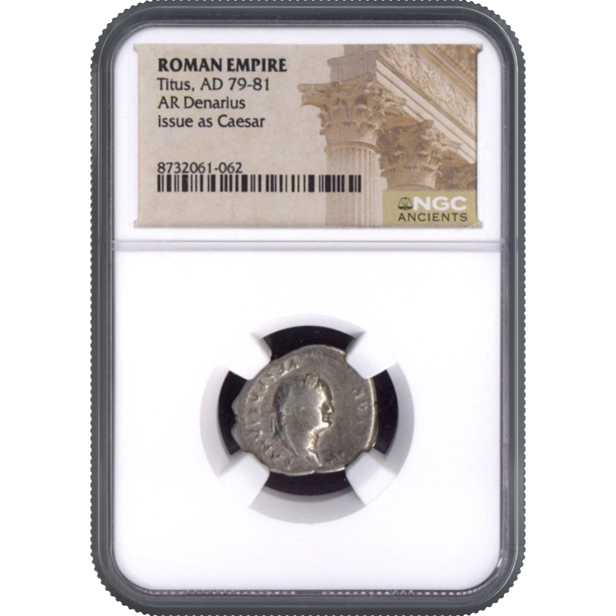 Titus, AD 79-81 ROMAN EMPIRE AR Denarius NGC