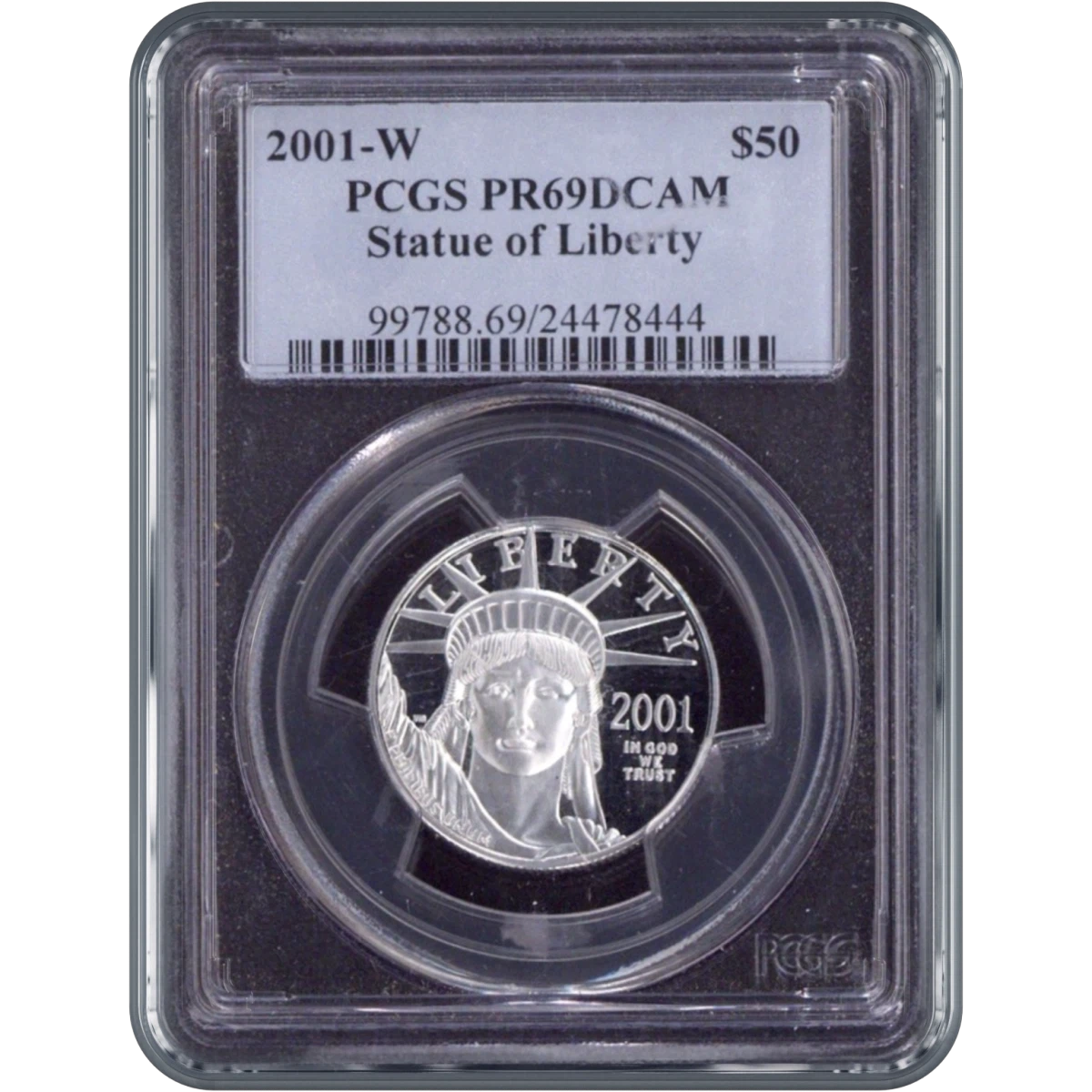 2001-W 50 Dollars Platinum Eagle PCGS PR69DCAM