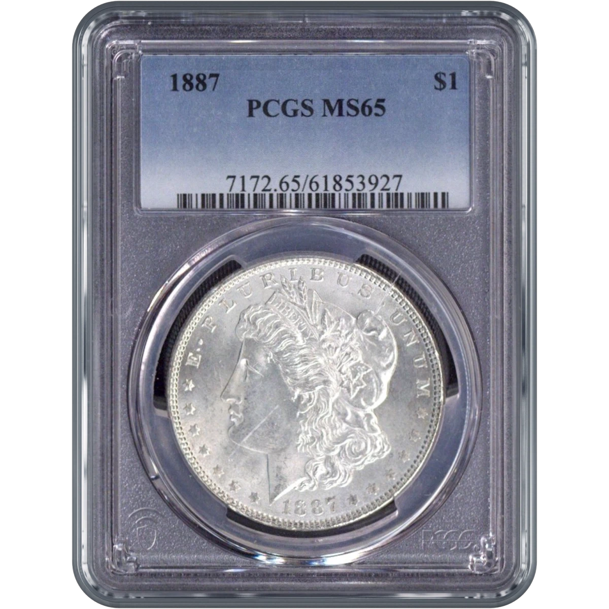 1887 One Dollar PCGS MS65