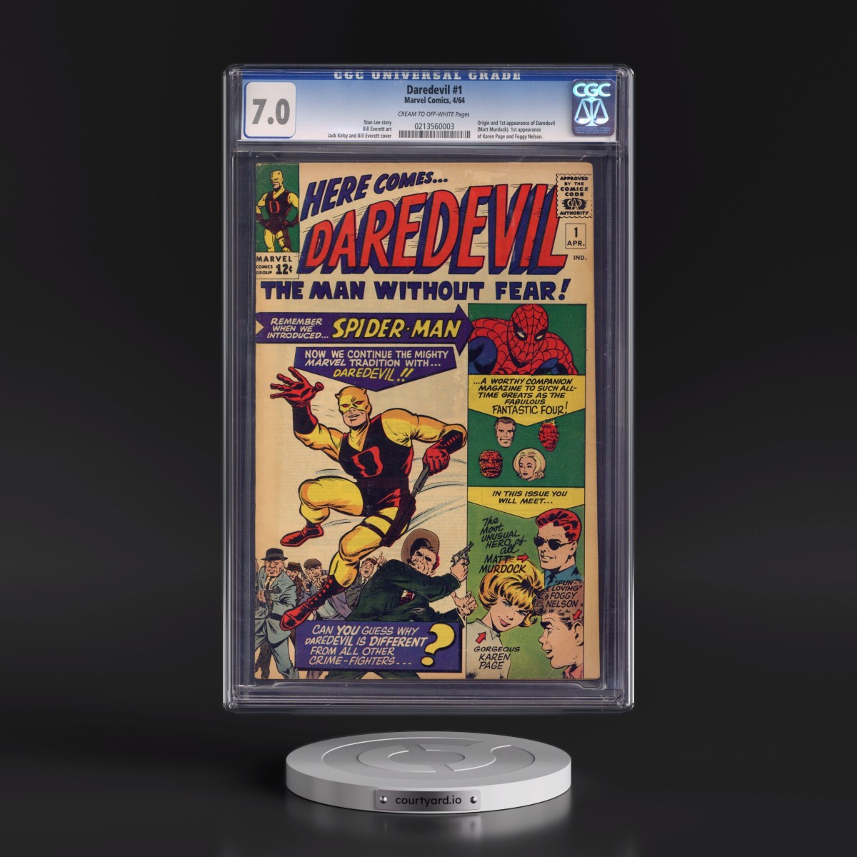 Daredevil #1 CGC 7.0 Cream to Off-white Pages (Marvel Comics, 4/64) - Universal