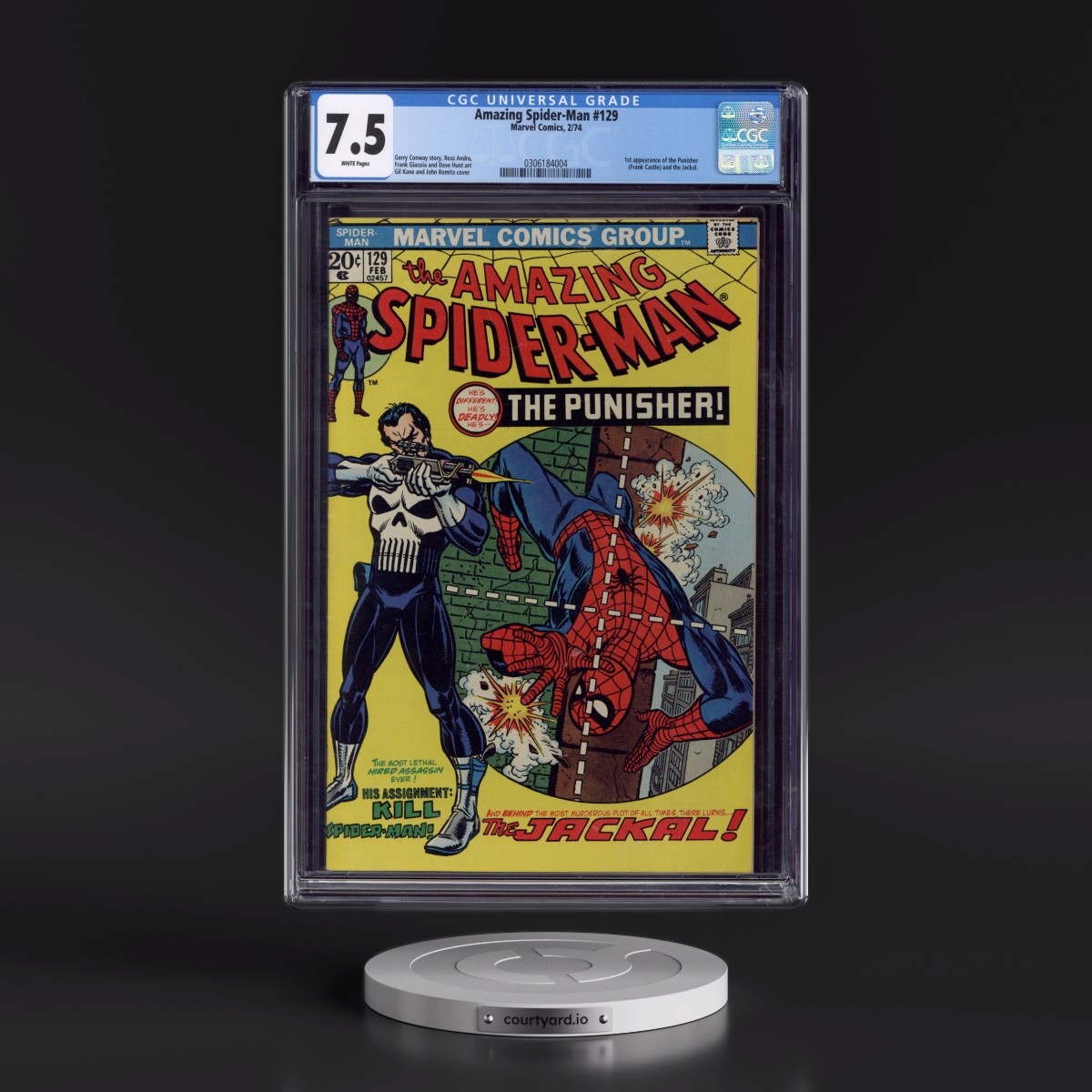 Amazing Spider-Man #129 CGC 7.5 White Pages (Marvel Comics, 2/74) - Universal