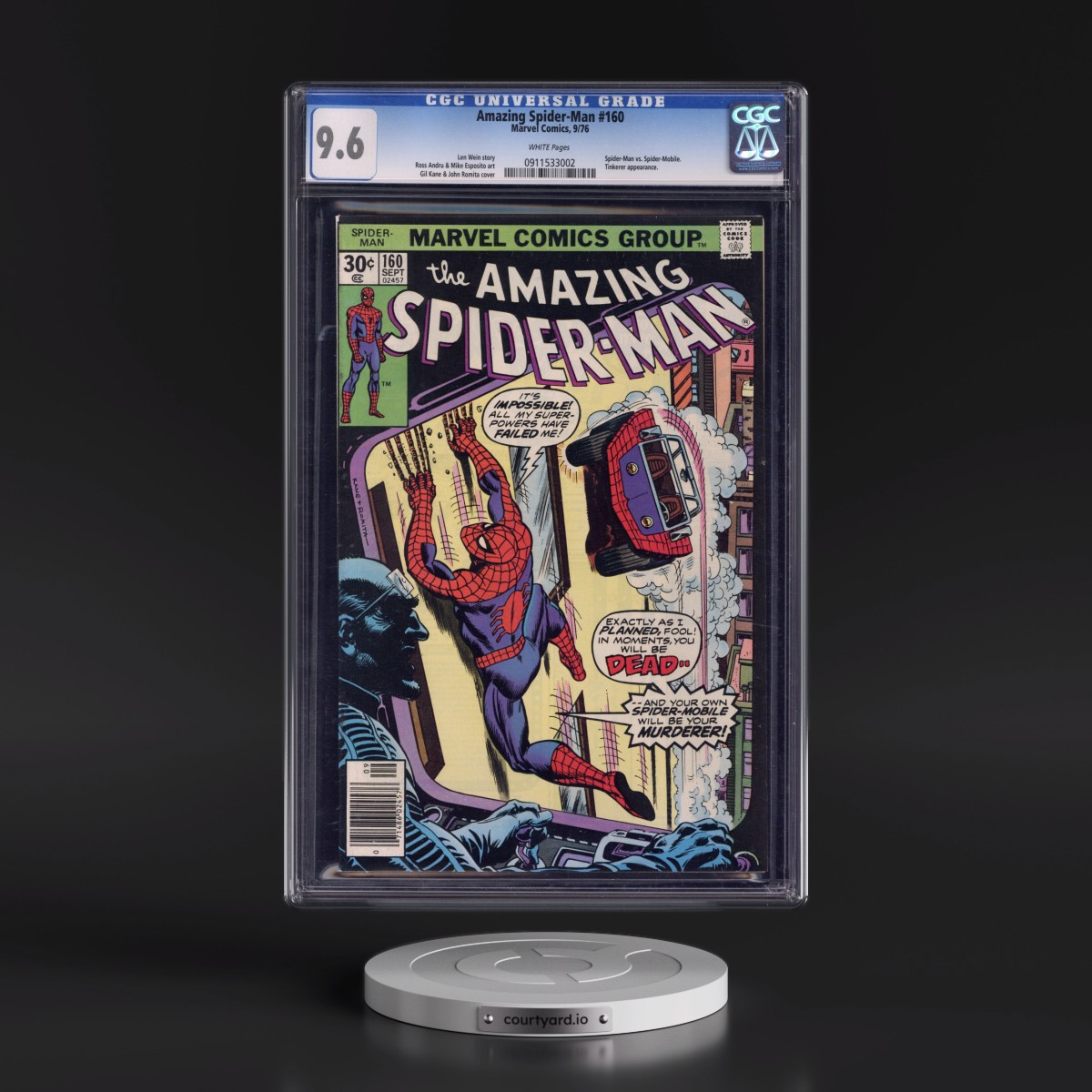Amazing Spider-Man #160 CGC 9.6 White Pages (Marvel Comics, 9/76) - Universal