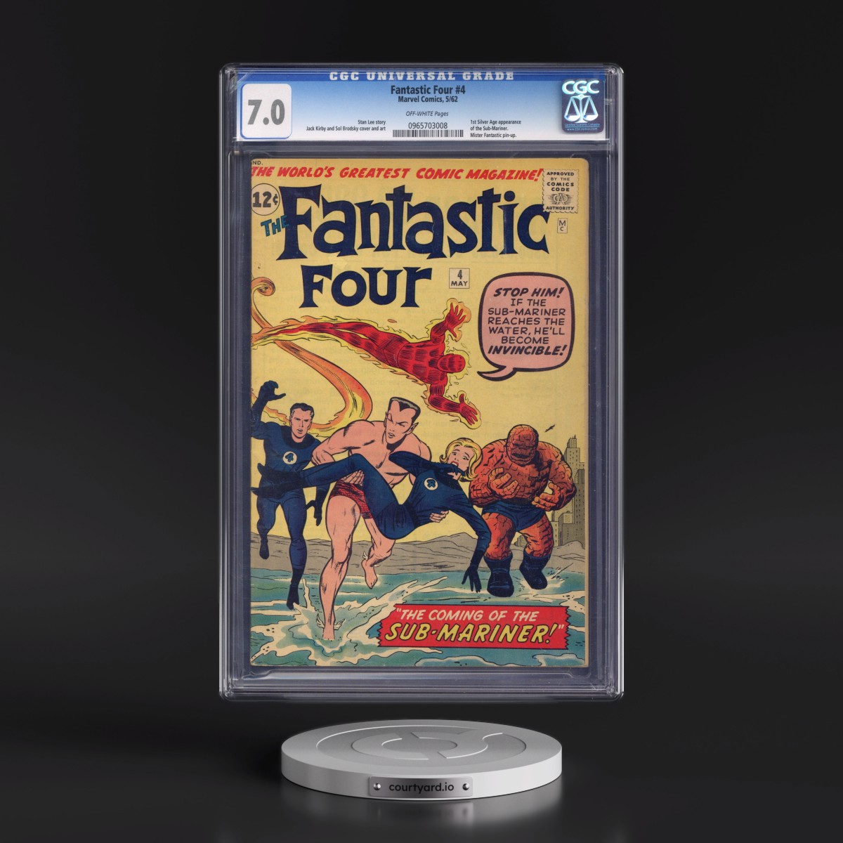 Fantastic Four #4 CGC 7.0 Off-white Pages (Marvel Comics, 5/62) - Universal