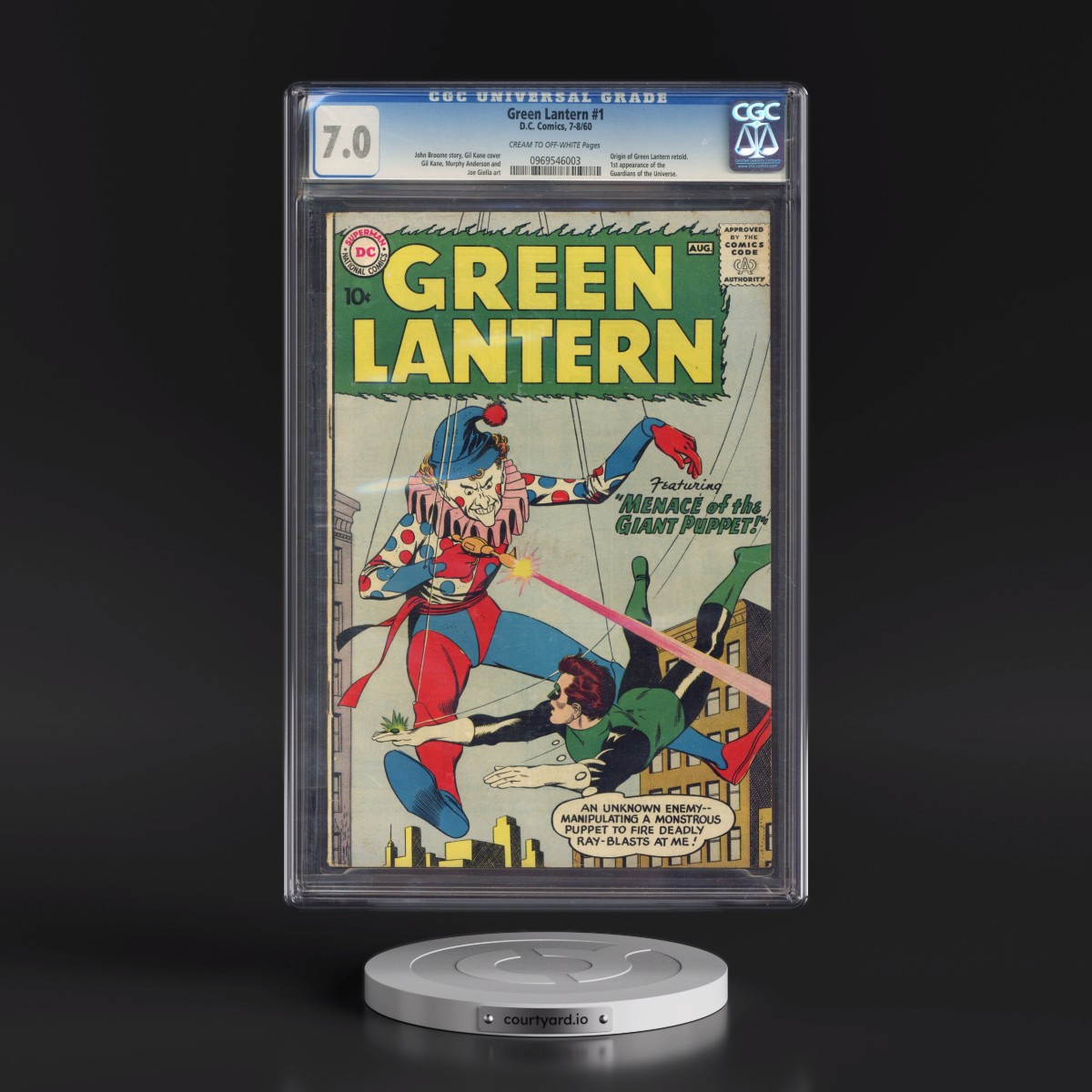 Green Lantern #1 CGC 7.0 Cream to Off-white Pages (DC Comics, 7-8/60) - Universal