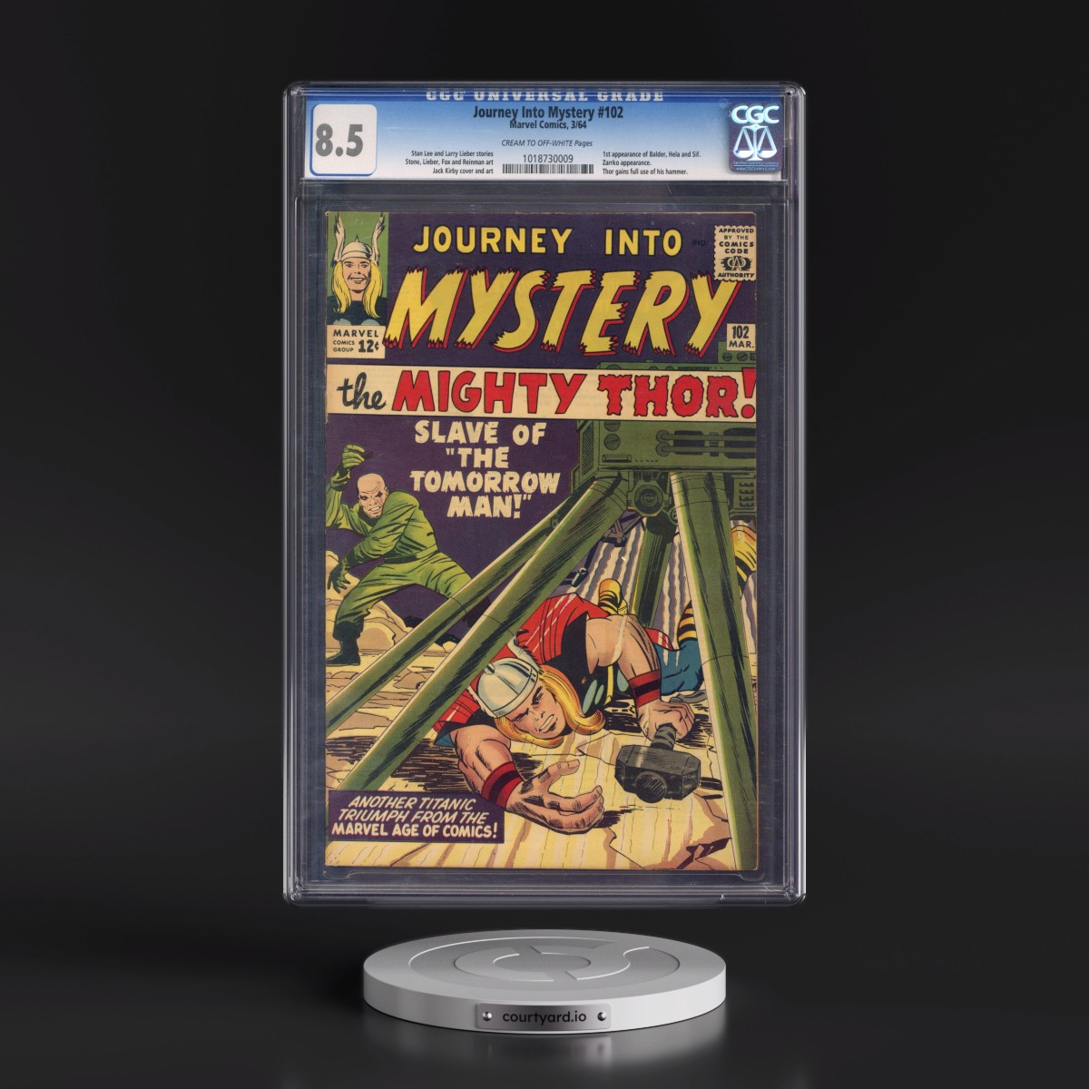 Journey Into Mystery #102 CGC 8.5 Cream to Off-white Pages (Marvel Comics, 3/64)