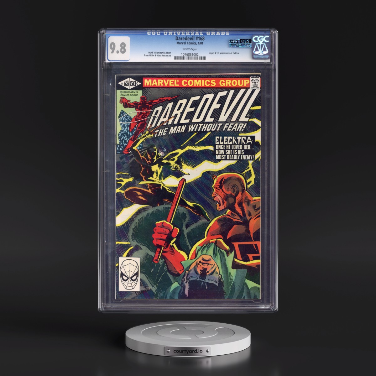 Daredevil #168 CGC 9.8 White Pages (Marvel Comics, 1/81)