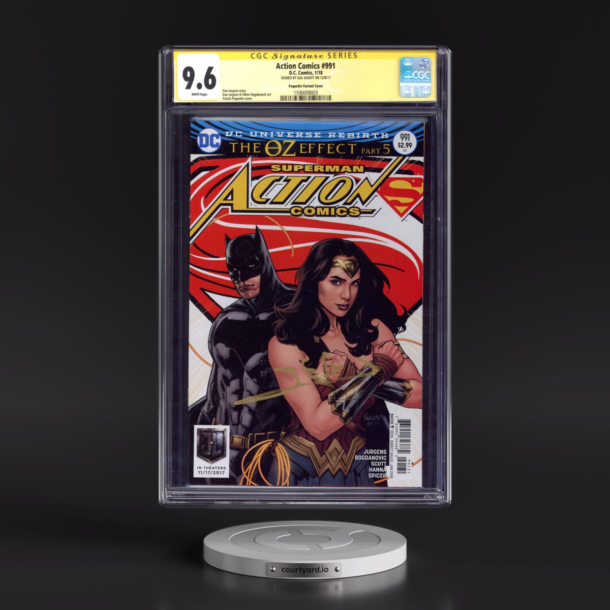 Action Comics #991 CGC 9.6 White Pages (DC Comics, 1/18) - Signature Series Paquette Variant Cover