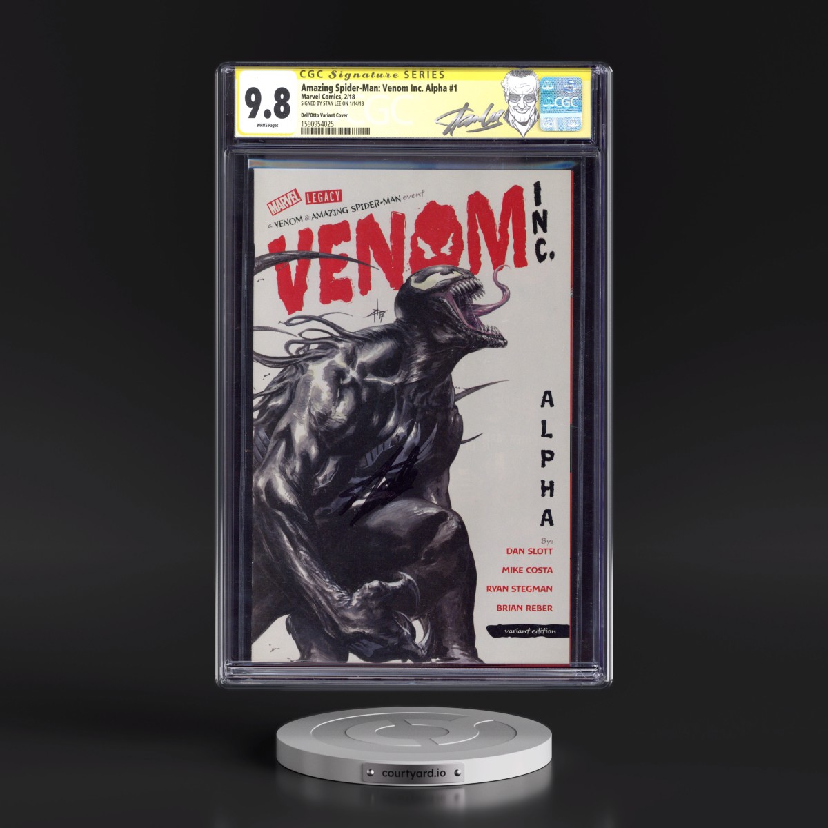 Amazing Spider-Man: Venom Inc. Alpha #1 CGC 9.8 White Pages (Marvel Comics, 2/18) - Signature Series Dell'Otto Variant Cover