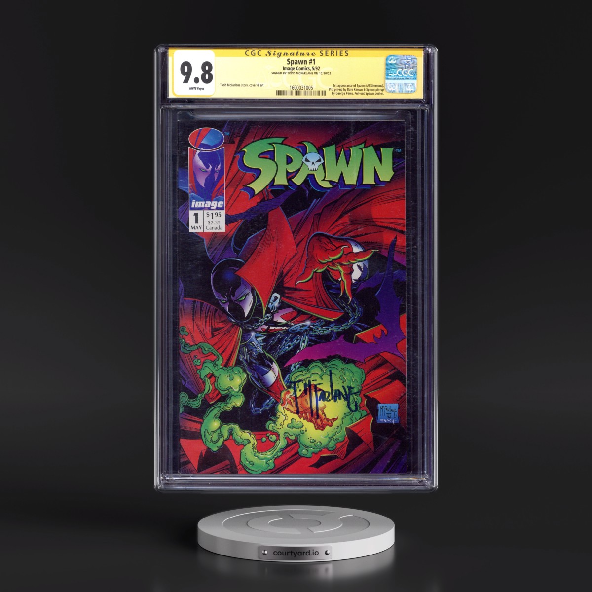 Spawn #1 CGC 9.8 White Pages (Image Comics, 5/92) - Signature Series