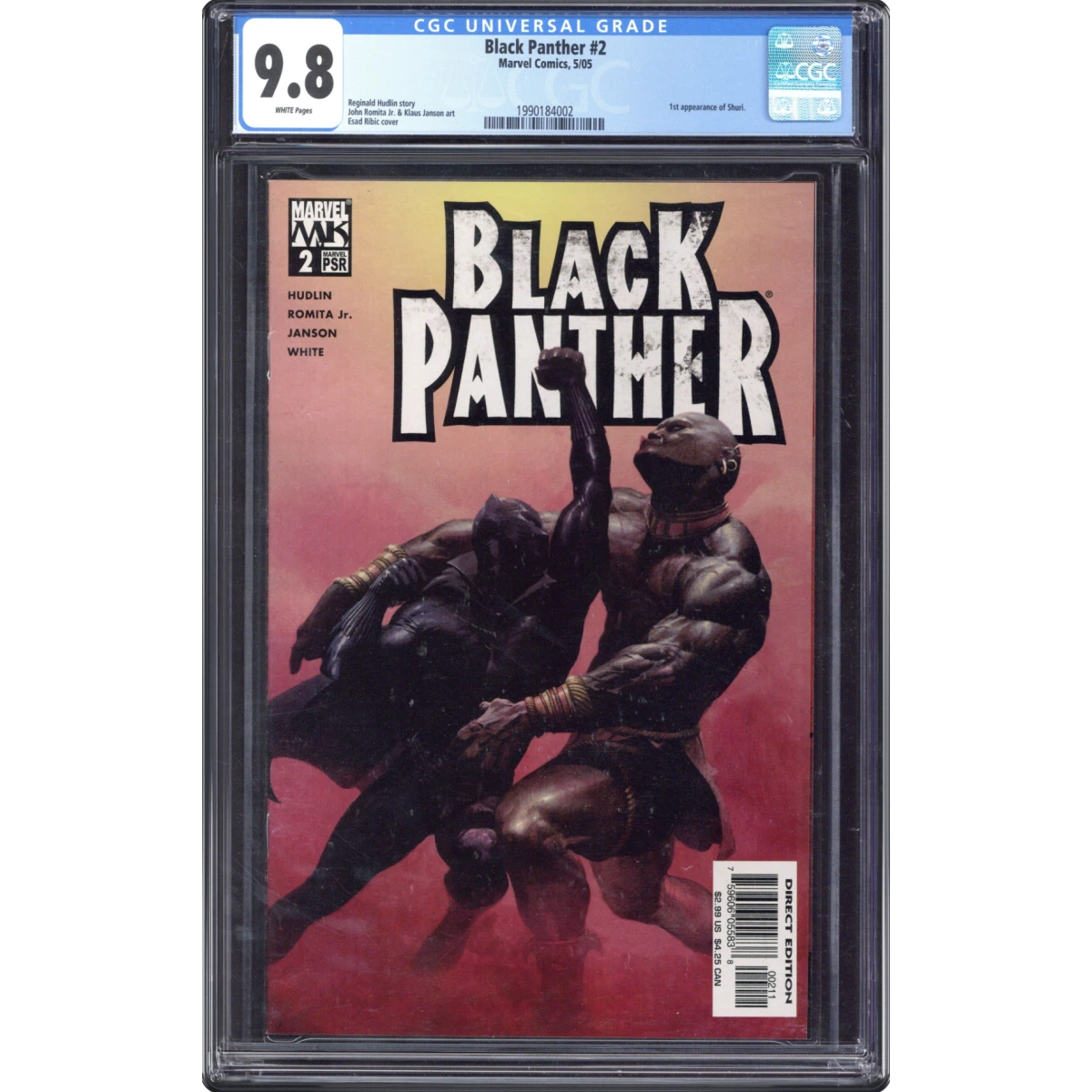 Black Panther #2 CGC 9.8 White Pages (Marvel Comics, 5/05) - Universal