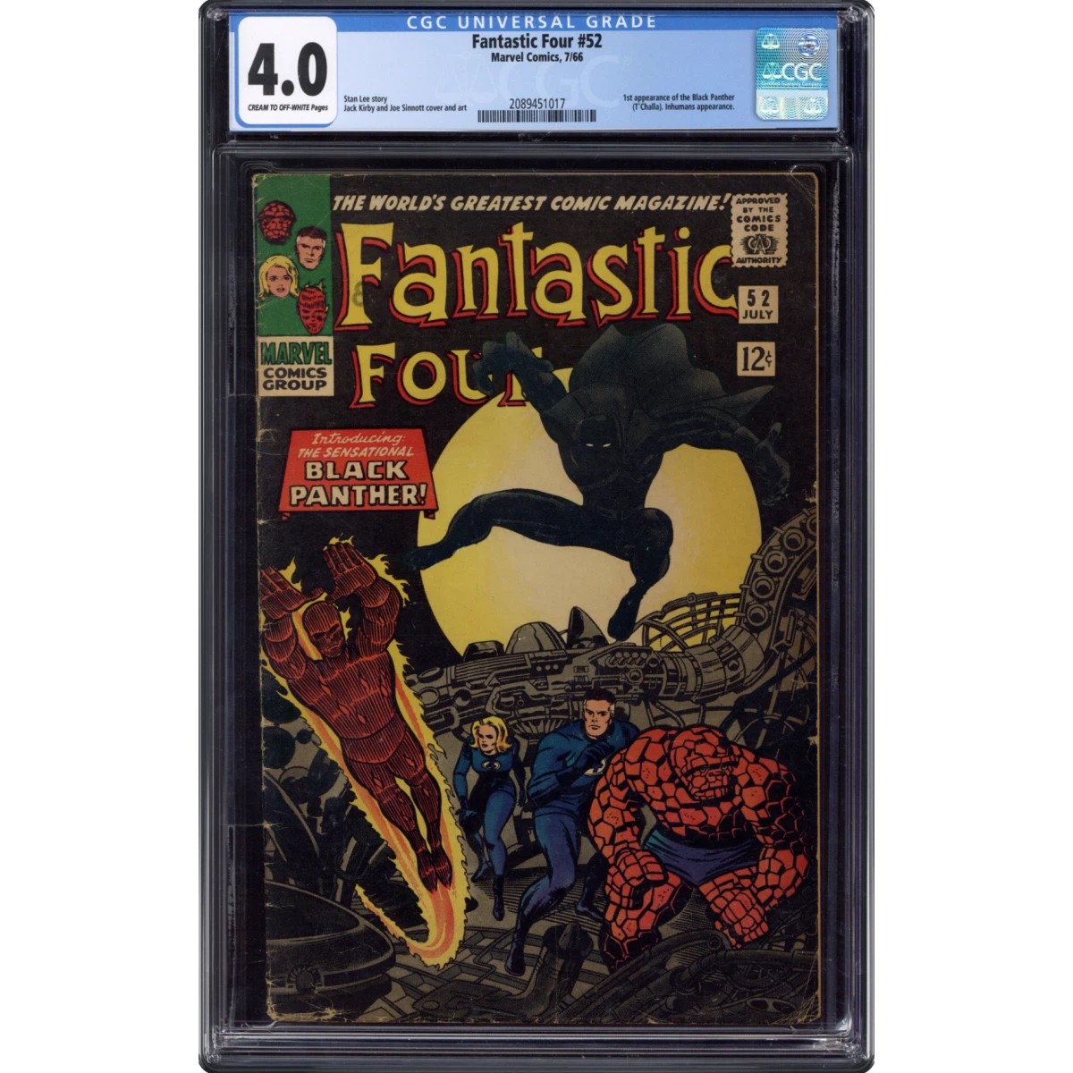 Fantastic Four #52 CGC 4.0 Cream to Off-white Pages (Marvel Comics, 7/66) - Universal