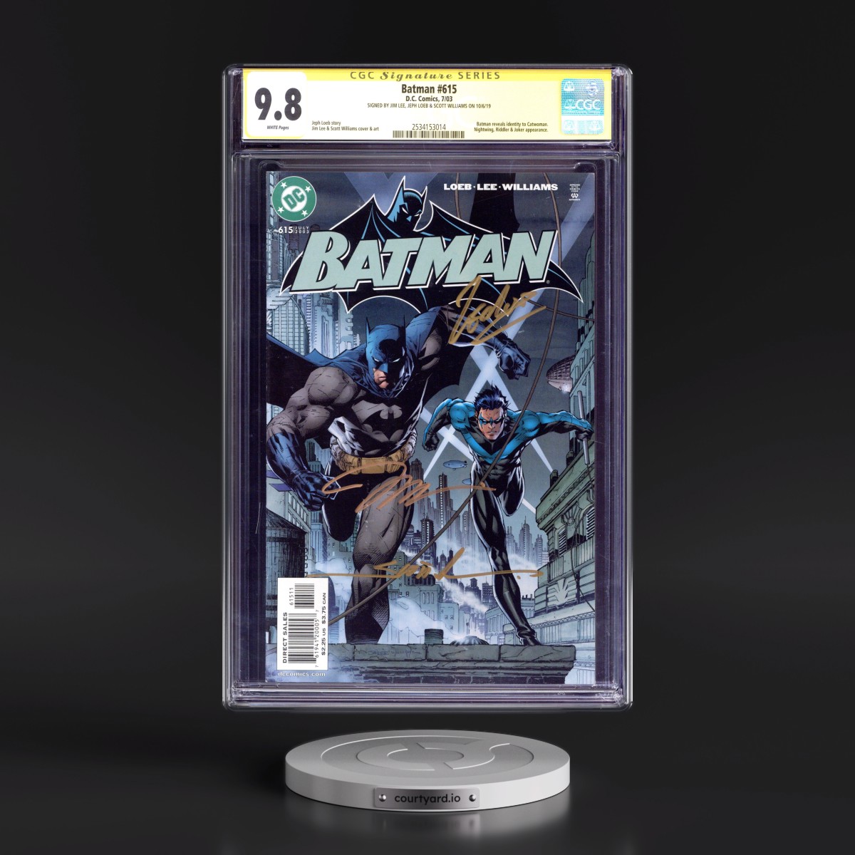 Batman #615 CGC 9.8 White Pages (DC Comics, 7/03) - Signature Series