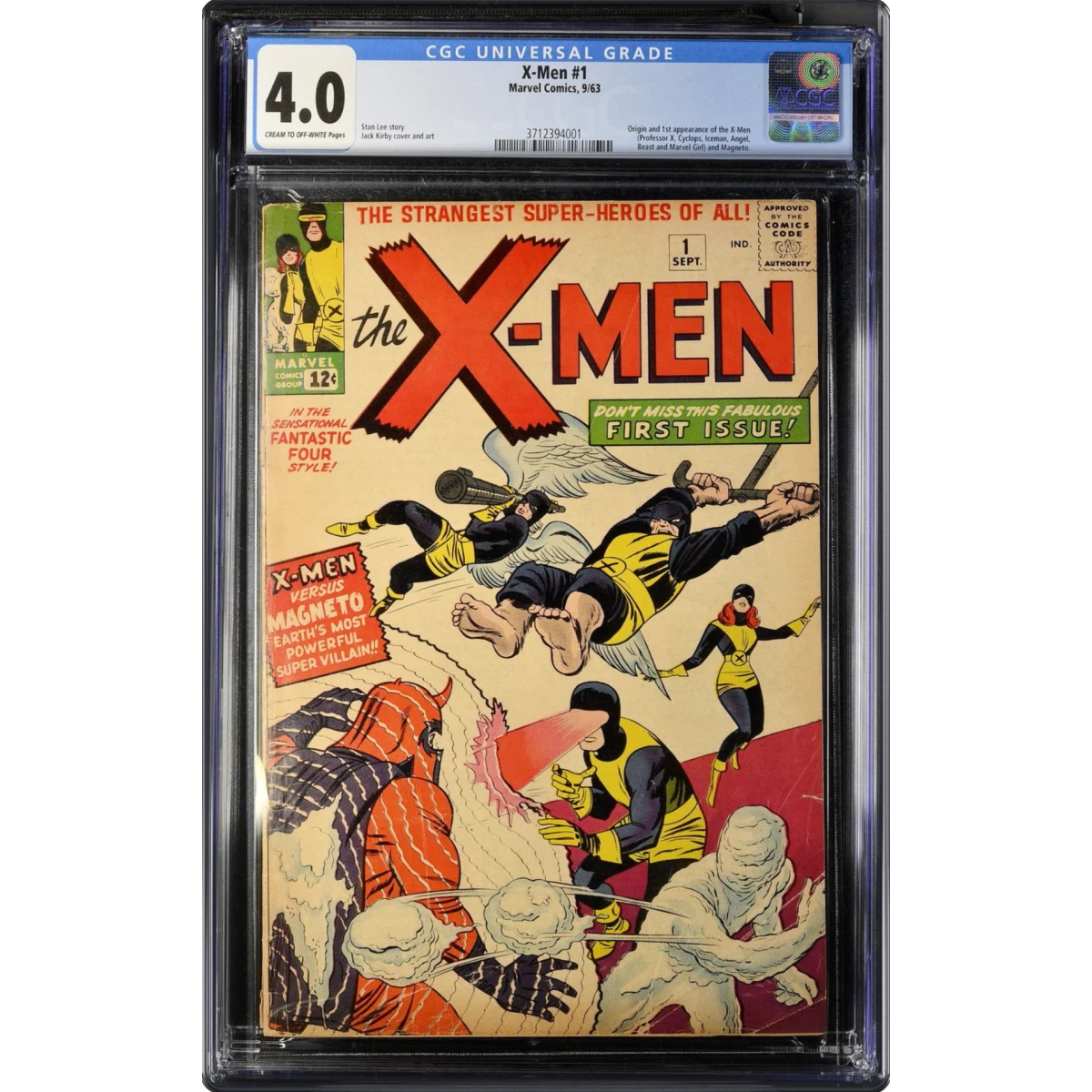 X-Men #1 CGC 4.0 Cream to Off-white Pages (Marvel Comics, 9/63) - Universal