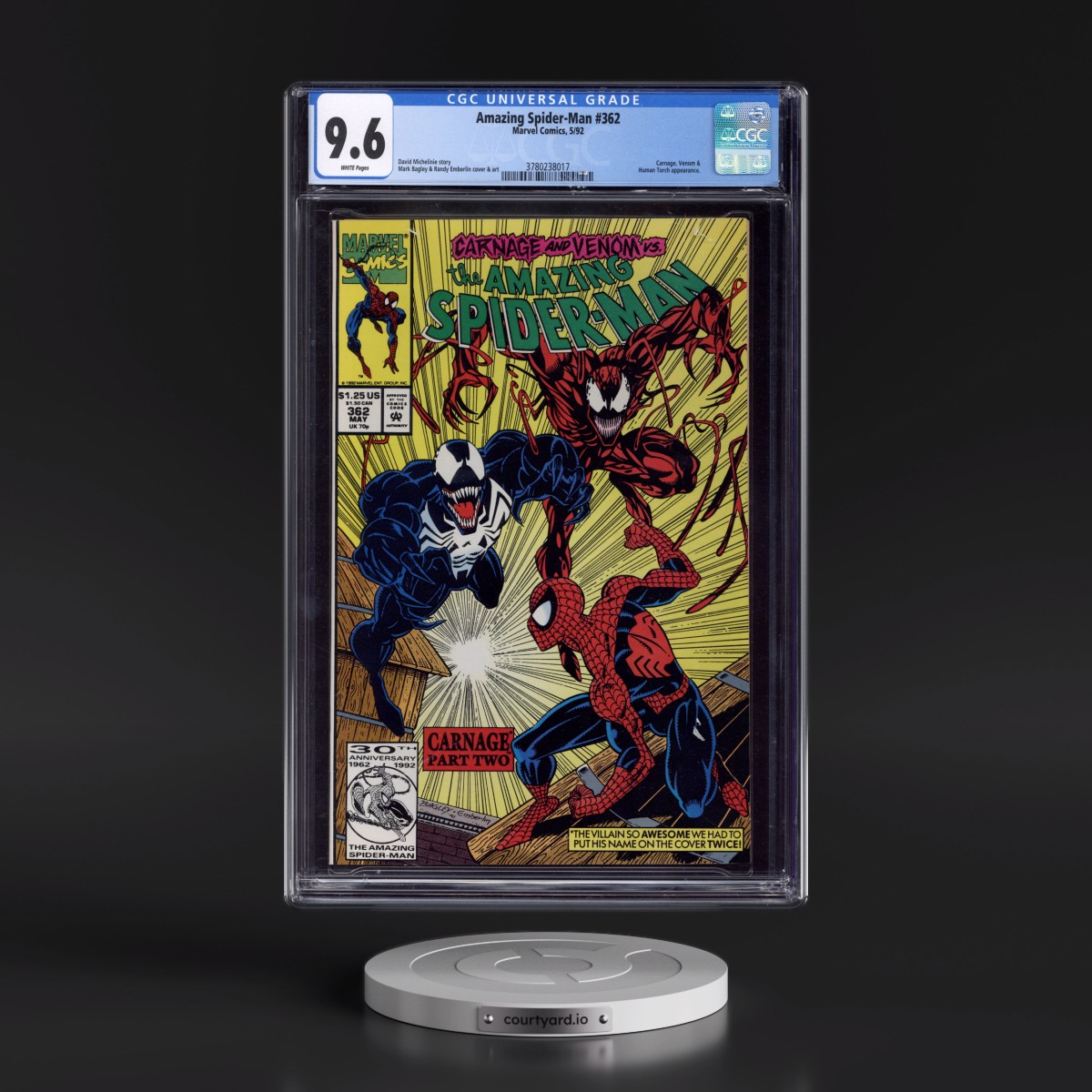 Amazing Spider-Man #362 CGC 9.6 White Pages (Marvel Comics, 5/92) - Universal