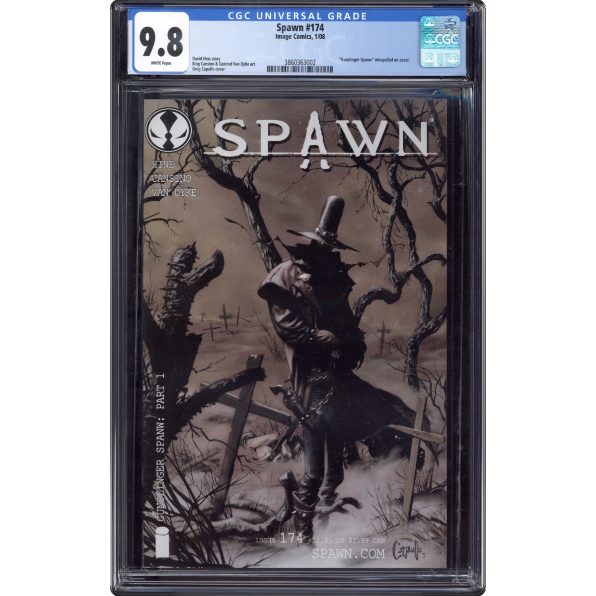 Spawn #174 CGC 9.8 White Pages (Image Comics, 1/08) - Universal