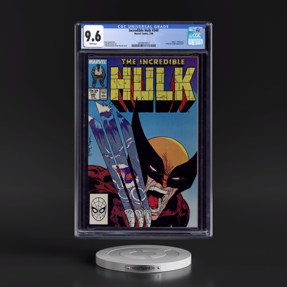 Incredible Hulk #340 CGC 9.6 White Pages (Marvel Comics, 2/88) - Universal