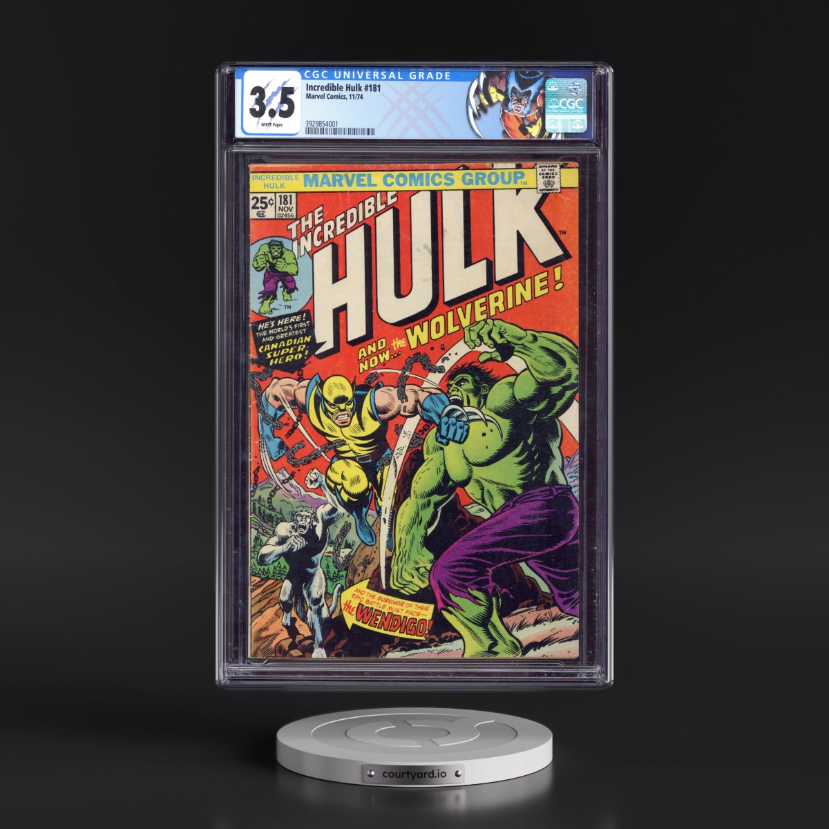 Incredible Hulk #181 CGC 3.5 White Pages (Marvel Comics, 11/74)