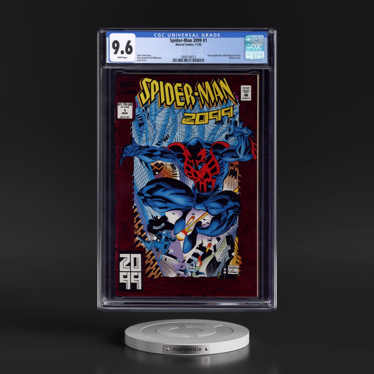 Spider-Man 2099 #1 CGC 9.6 White Pages (Marvel Comics, 11/92) - Universal
