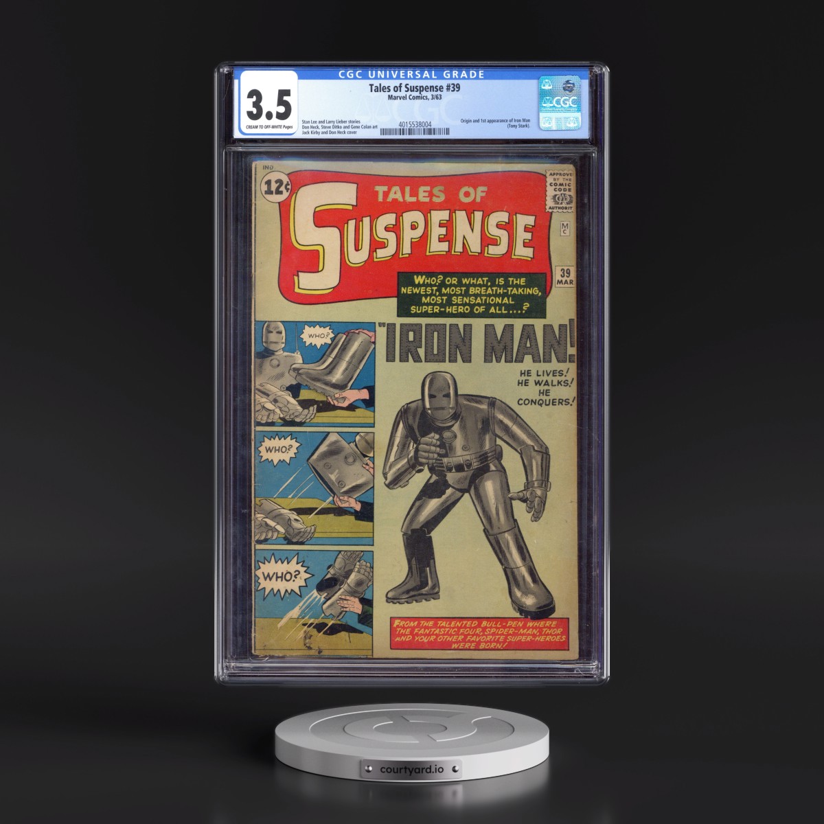 Tales of Suspense #39 CGC 3.5 Cream to Off-white Pages (Marvel Comics, 3/63) - Universal