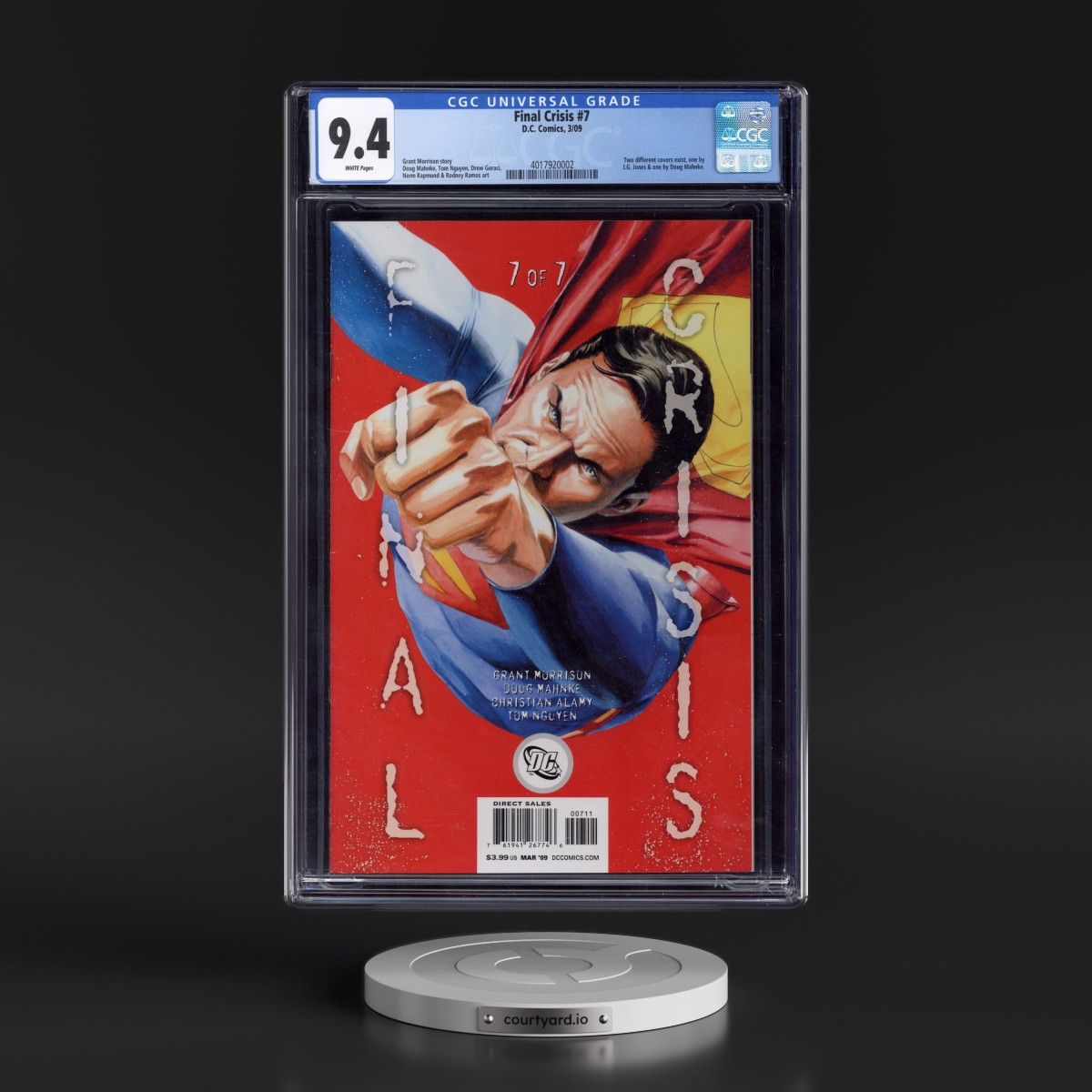 Final Crisis #7 CGC 9.4 White Pages (DC Comics, 3/09) - Universal