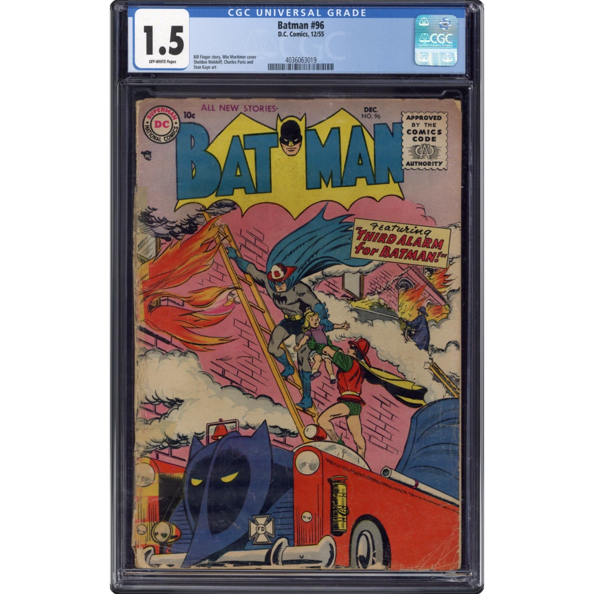 Batman #96 CGC 1.5 Off-white Pages (DC Comics, 12/55) - Universal