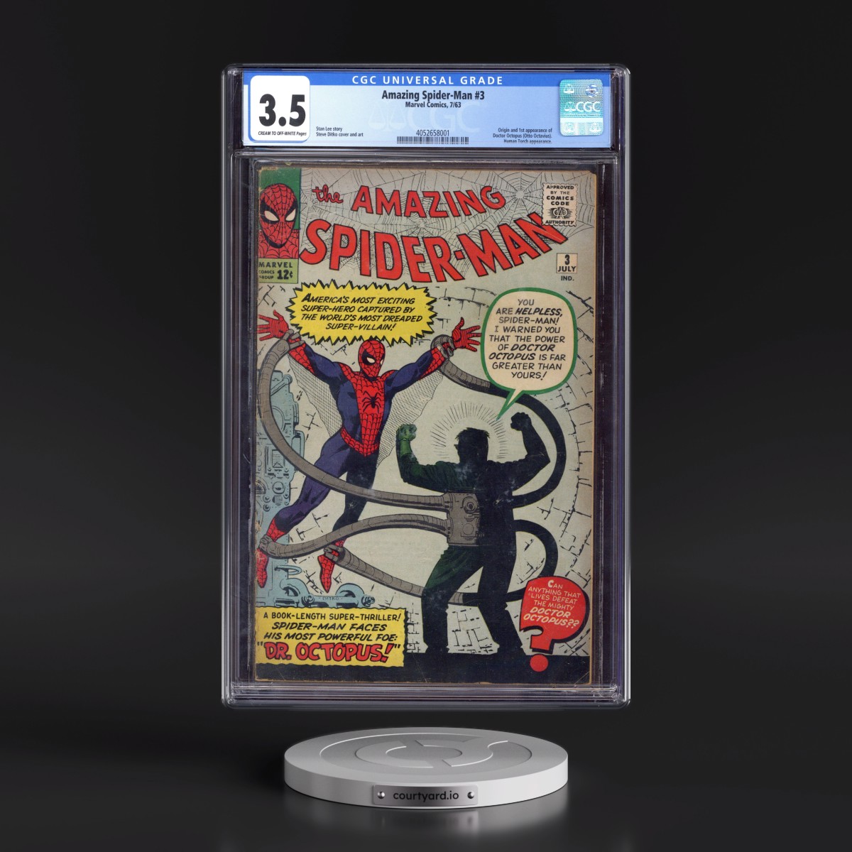Amazing Spider-Man #3 CGC 3.5 Cream to Off-white Pages (Marvel Comics, 7/63)