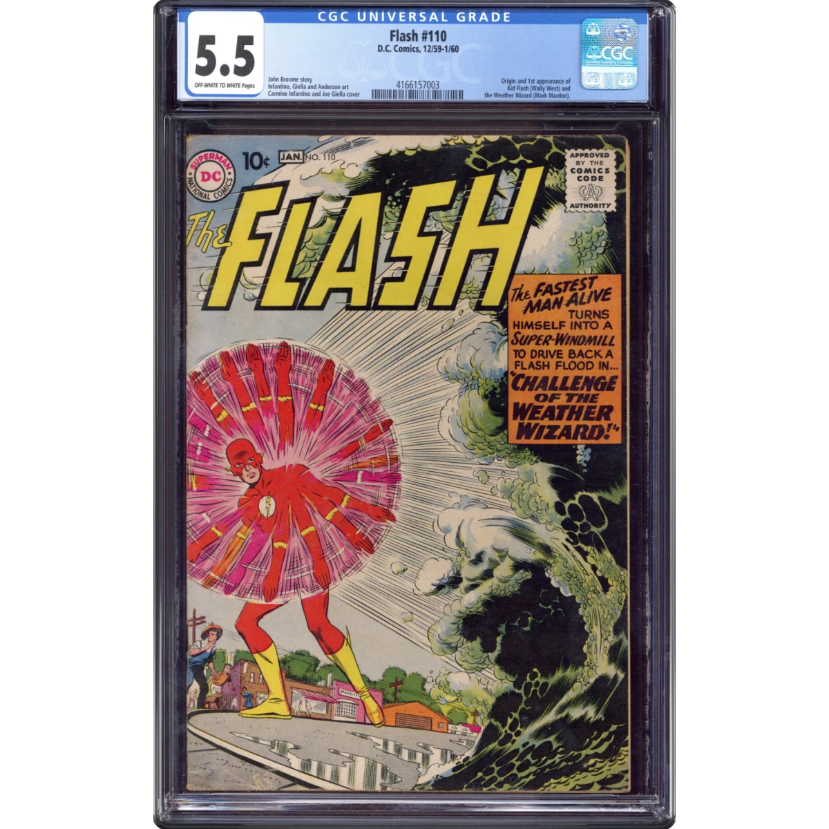 Flash #110 CGC 5.5 Off-white to White Pages (DC Comics, 12/59-1/60)